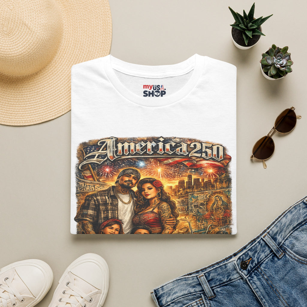 America 250 — Chicano Patriotic Family Freedom Design
