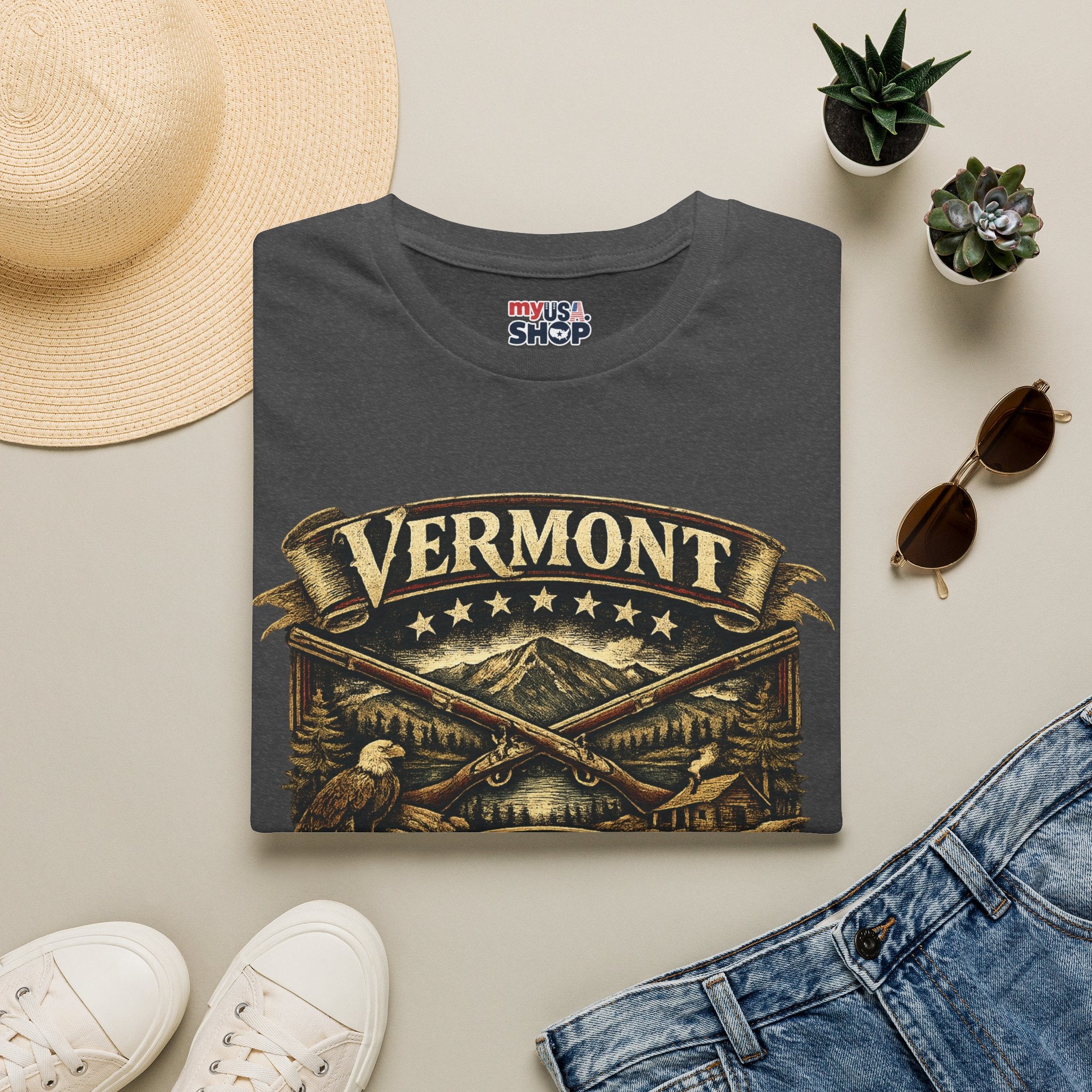 America 250 – Vermont Freedom Heritage Vintage Tee Design