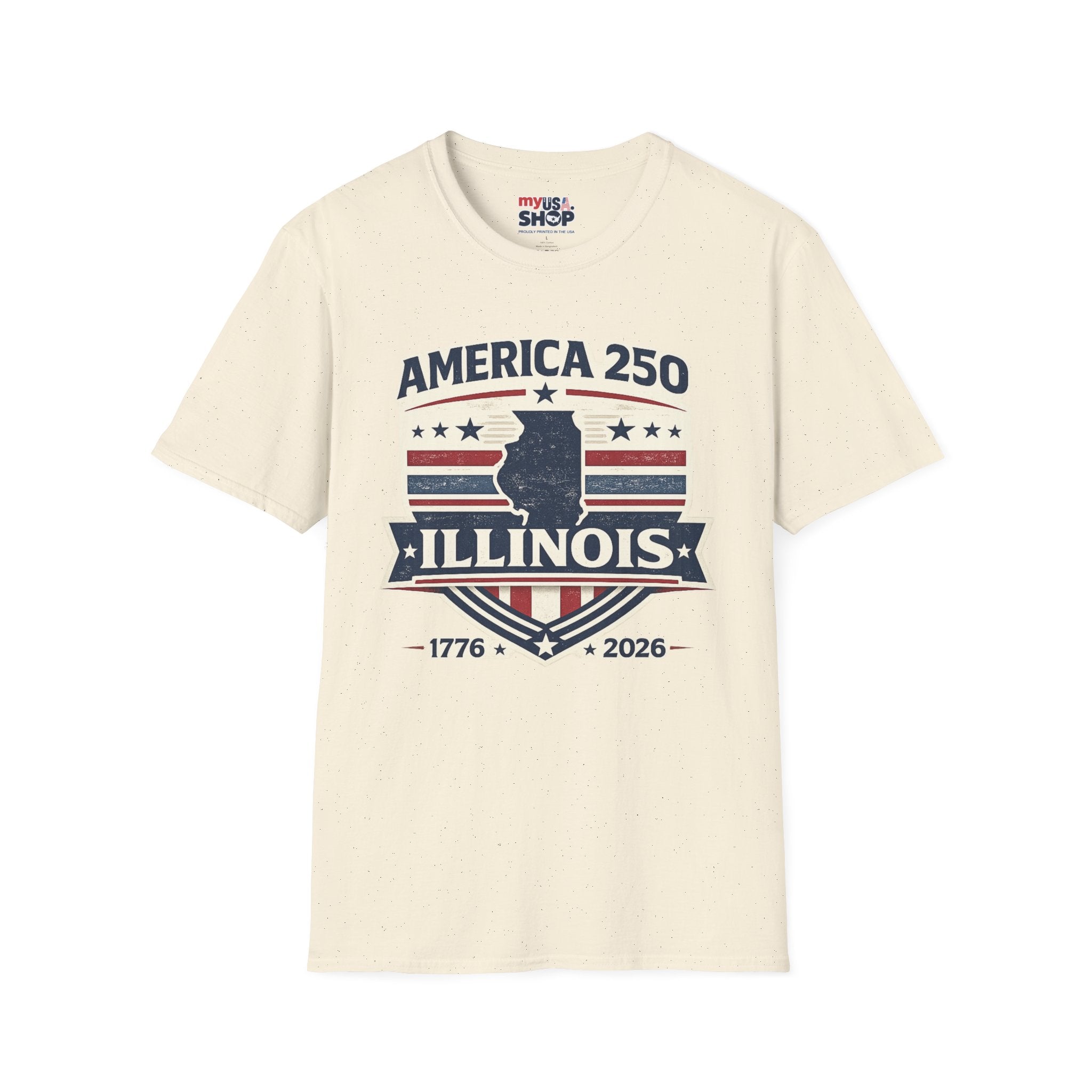 America 250 Illinois T-Shirt — 1776–2026 USA State Pride Tee