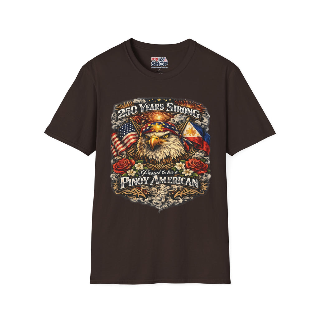 America 250 Years Strong Pinoy American Eagle Tee