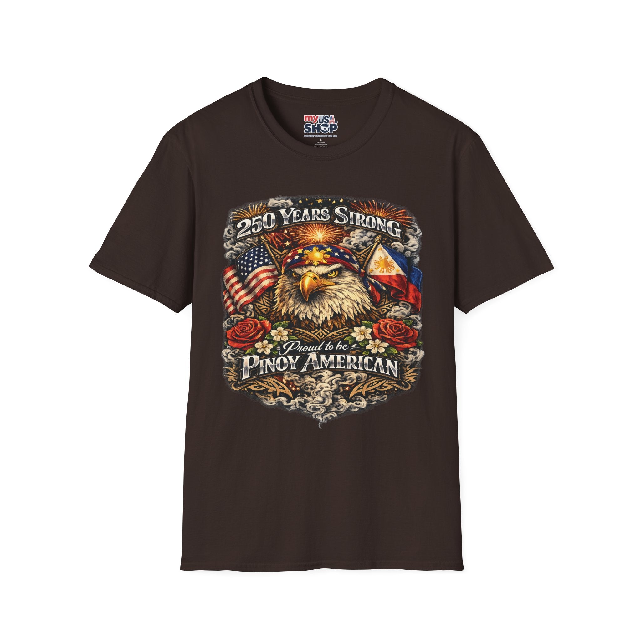 America 250 Years Strong Pinoy American Eagle Tee