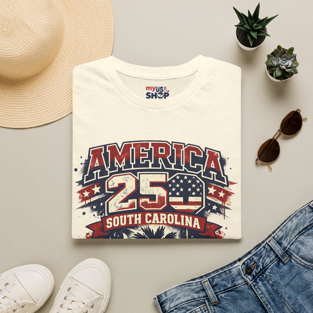 America 250 South Carolina T‑Shirt — Patriotic 250th Anniversary USA Graphic Tee
