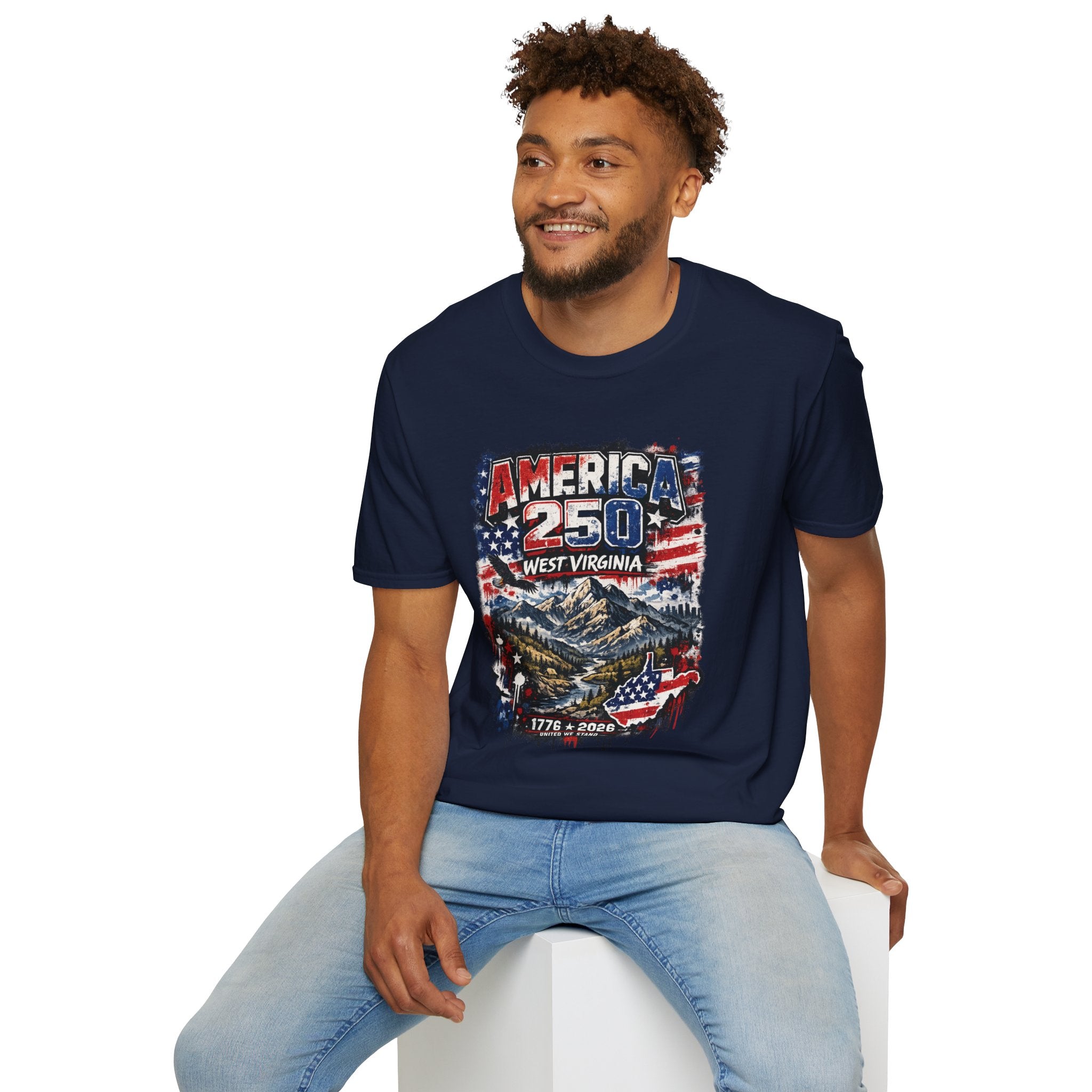 America 250 West Virginia Vintage Flag Commemorative Tee