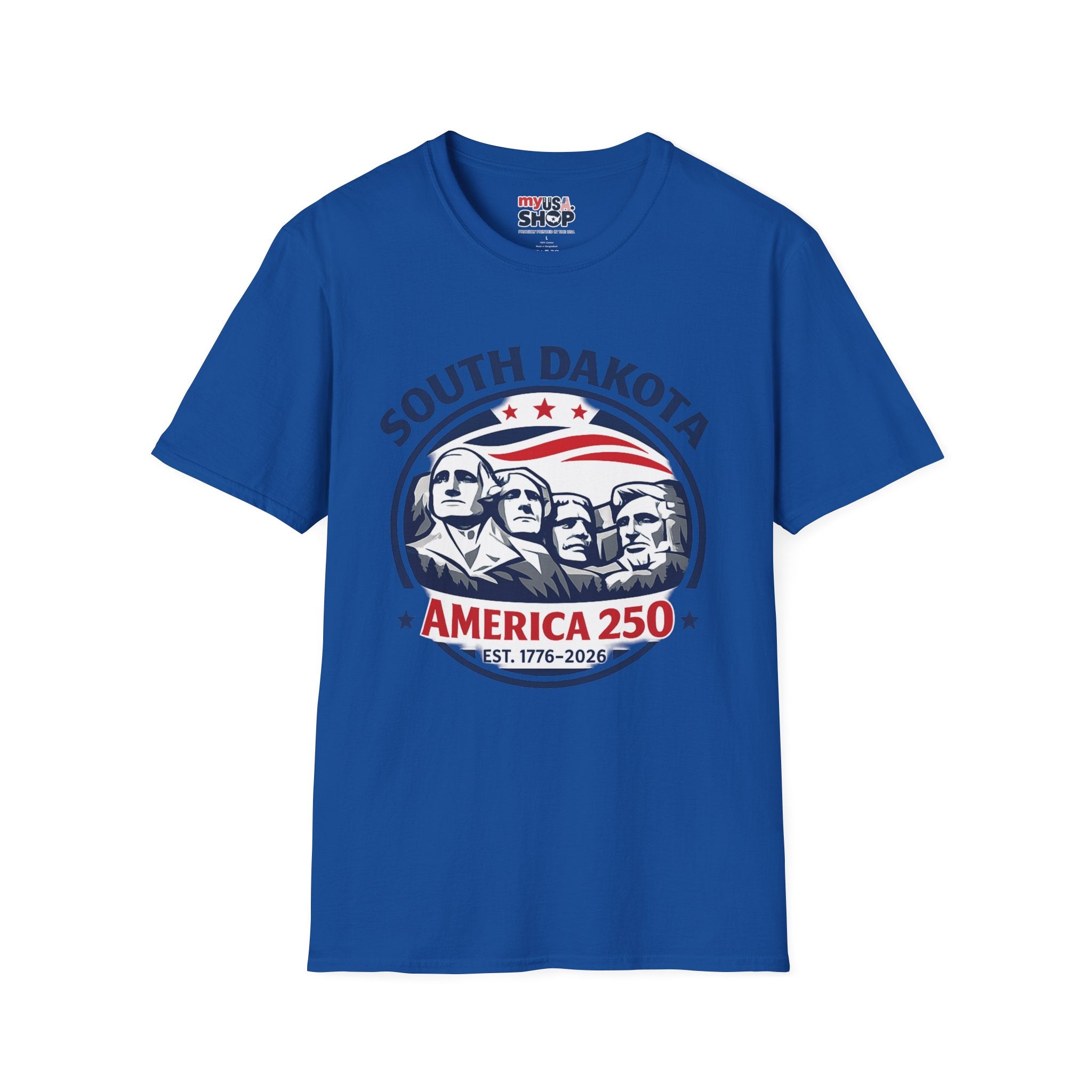 America 250 South Dakota T-Shirt — Classic Patriotic Badge Graphic Tee