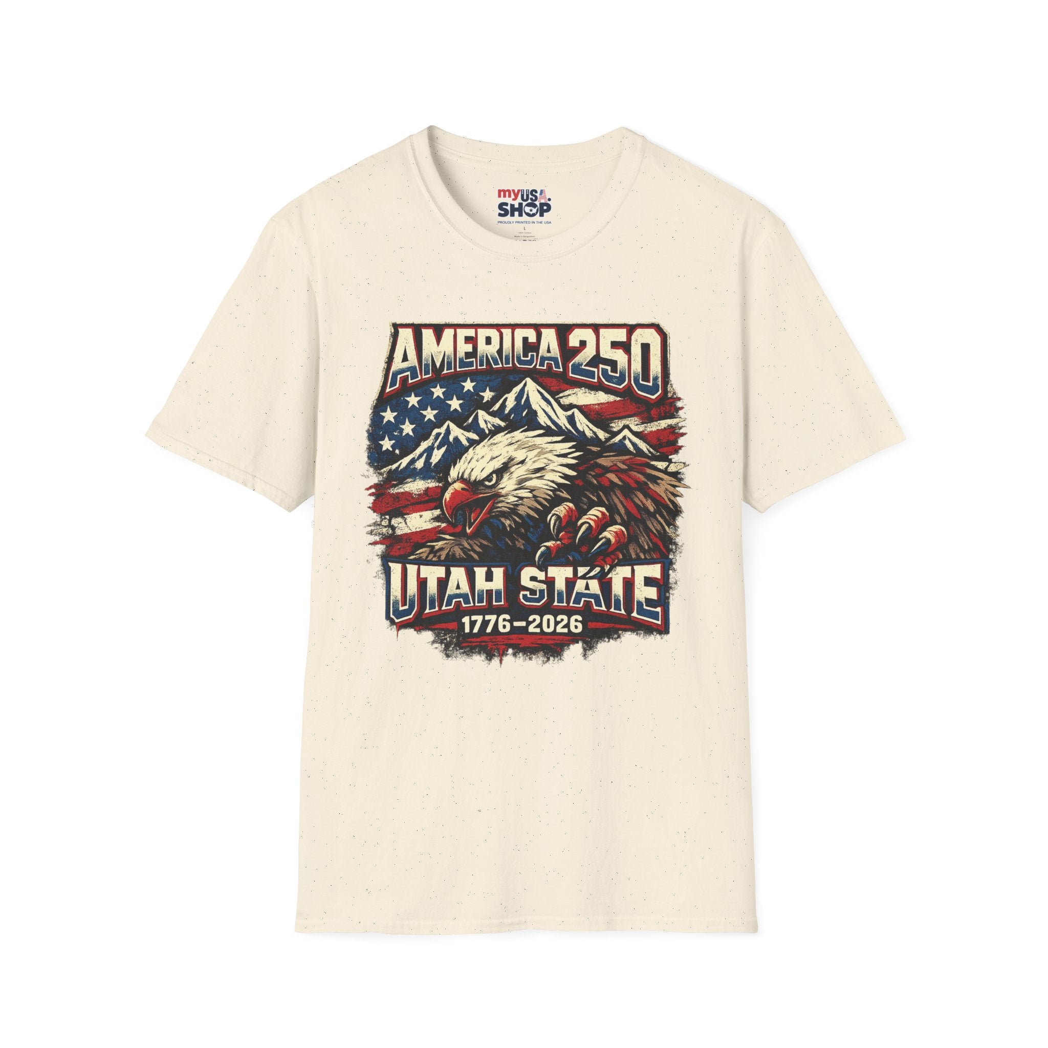America 250 Utah State T-Shirt — Patriotic Eagle Mountain Graphic Tee