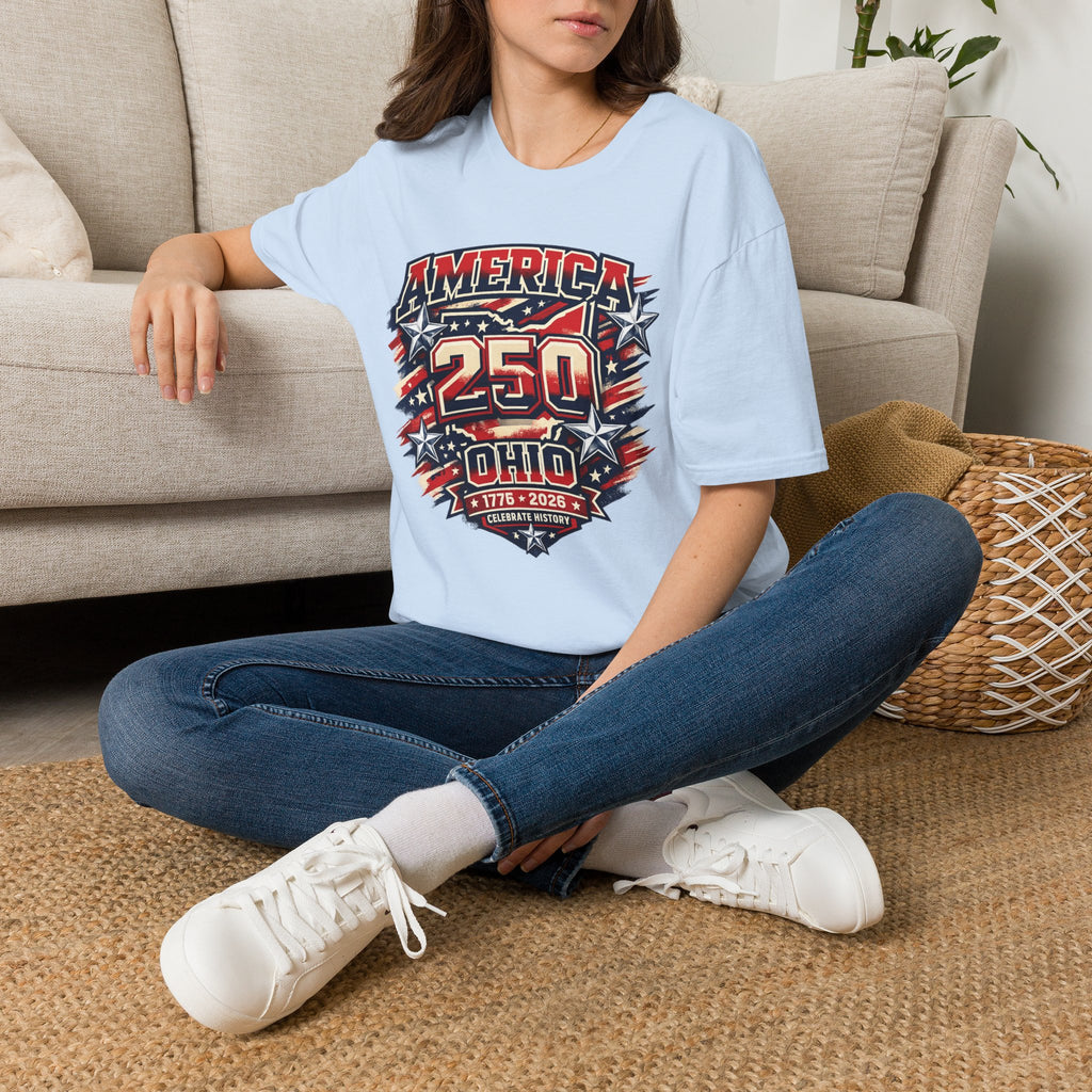 America 250 Ohio Commemorative T-Shirt — 250th Anniversary Patriotic Tee
