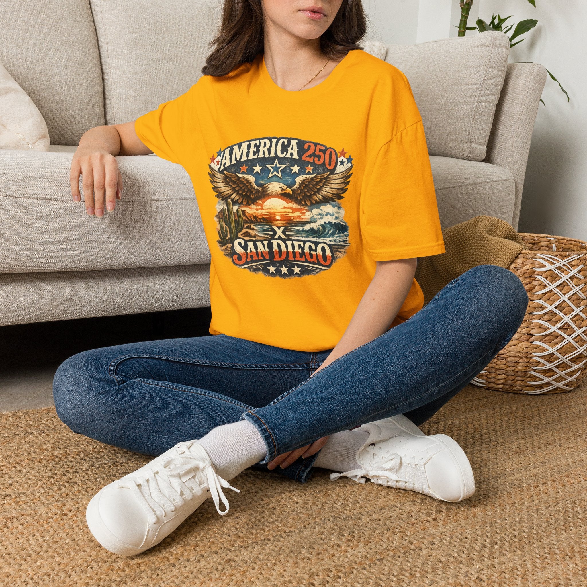 America 250 San Diego California Coastal Tee