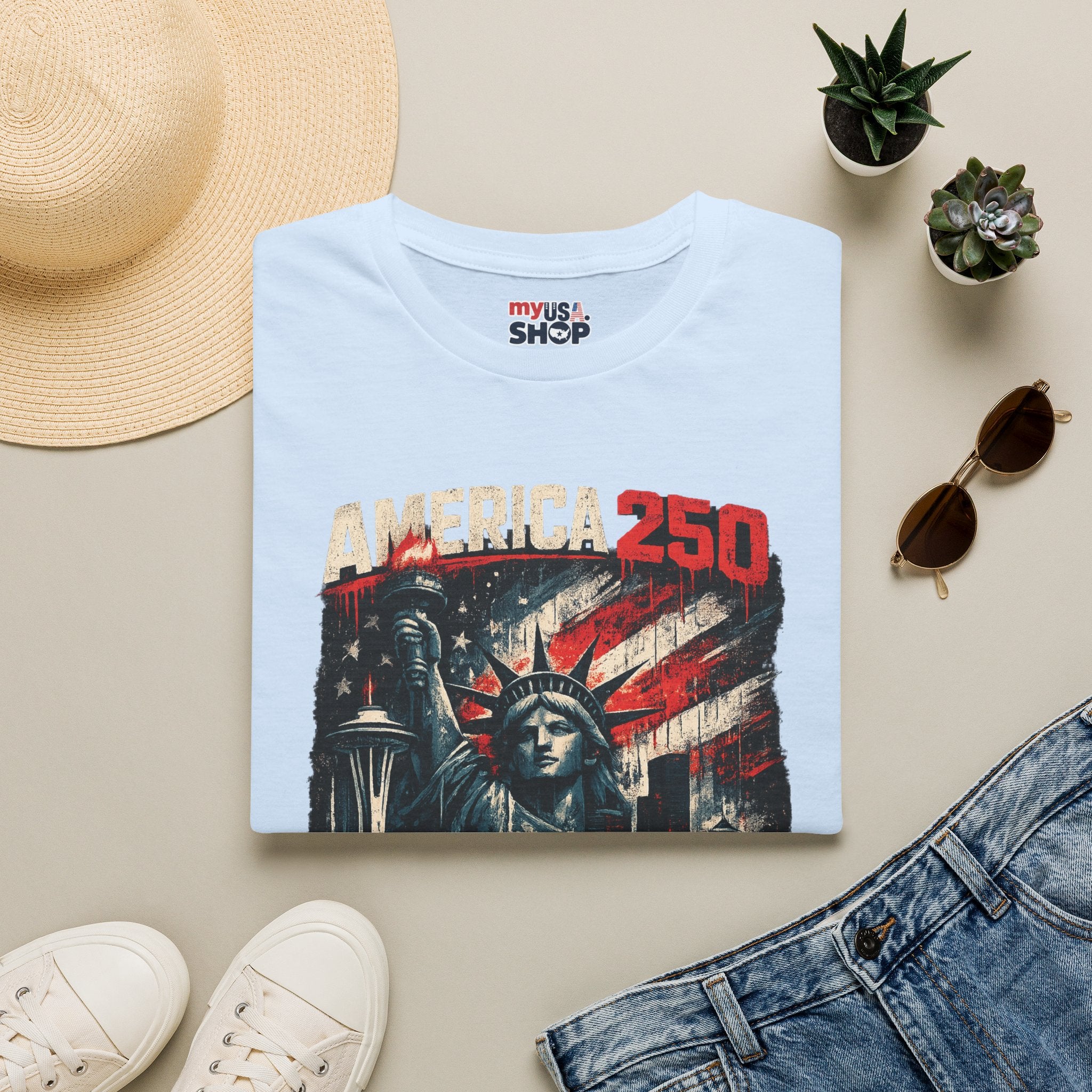 America 250 Statue of Liberty T-Shirt — Washington Strong Patriotic Tee