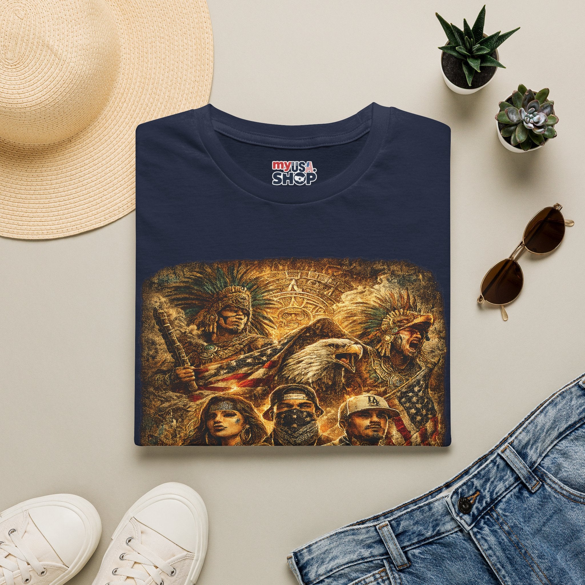 America 250 x Chicano Native Pride Graphic Tee — “Strength & Culture” 250th Anniversary Design