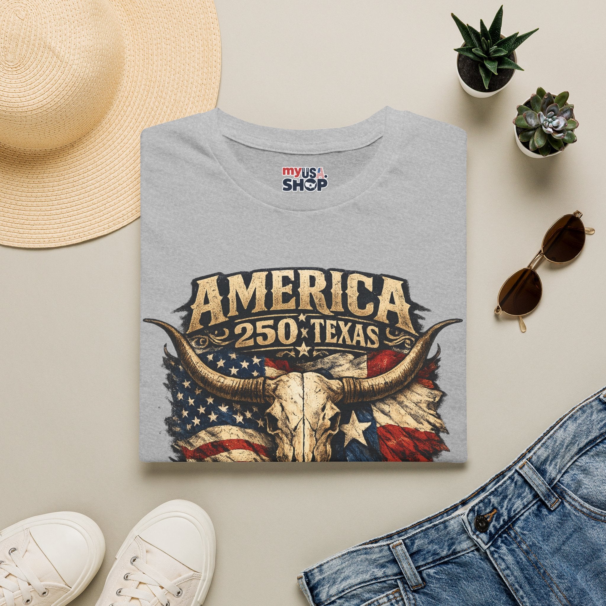 America 250 Texas Shirt — Liberty & Legacy Western Graphic Tee