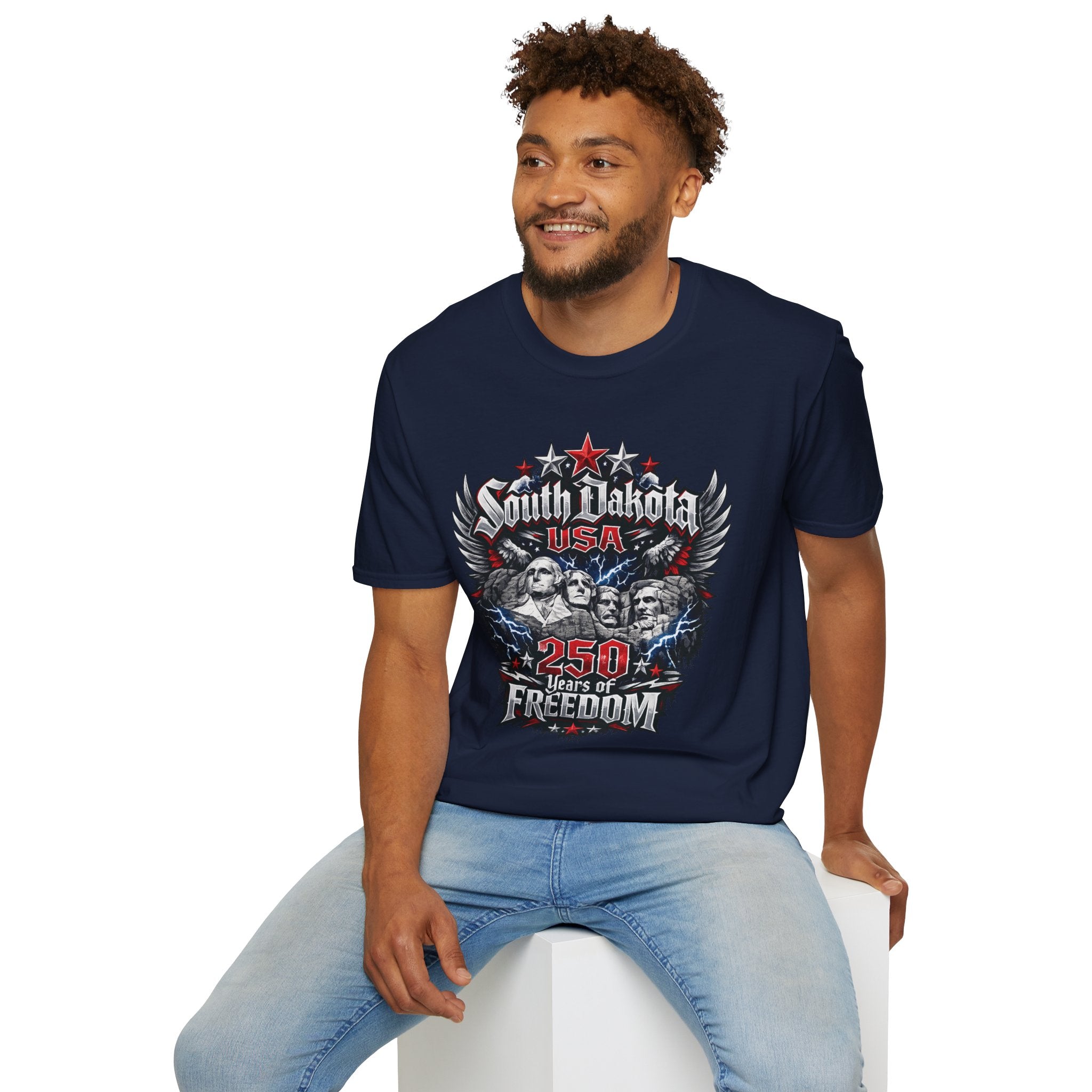 America 250 South Dakota Shirt — Freedom Anniversary Patriotic Graphic Tee