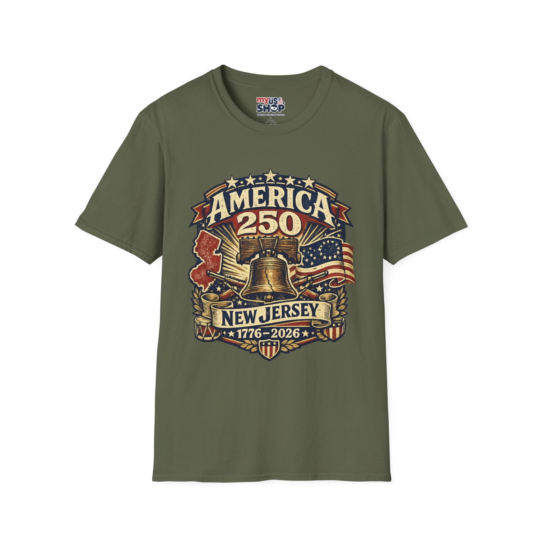 America 250 New Jersey Bicentennial Liberty Bell Tee