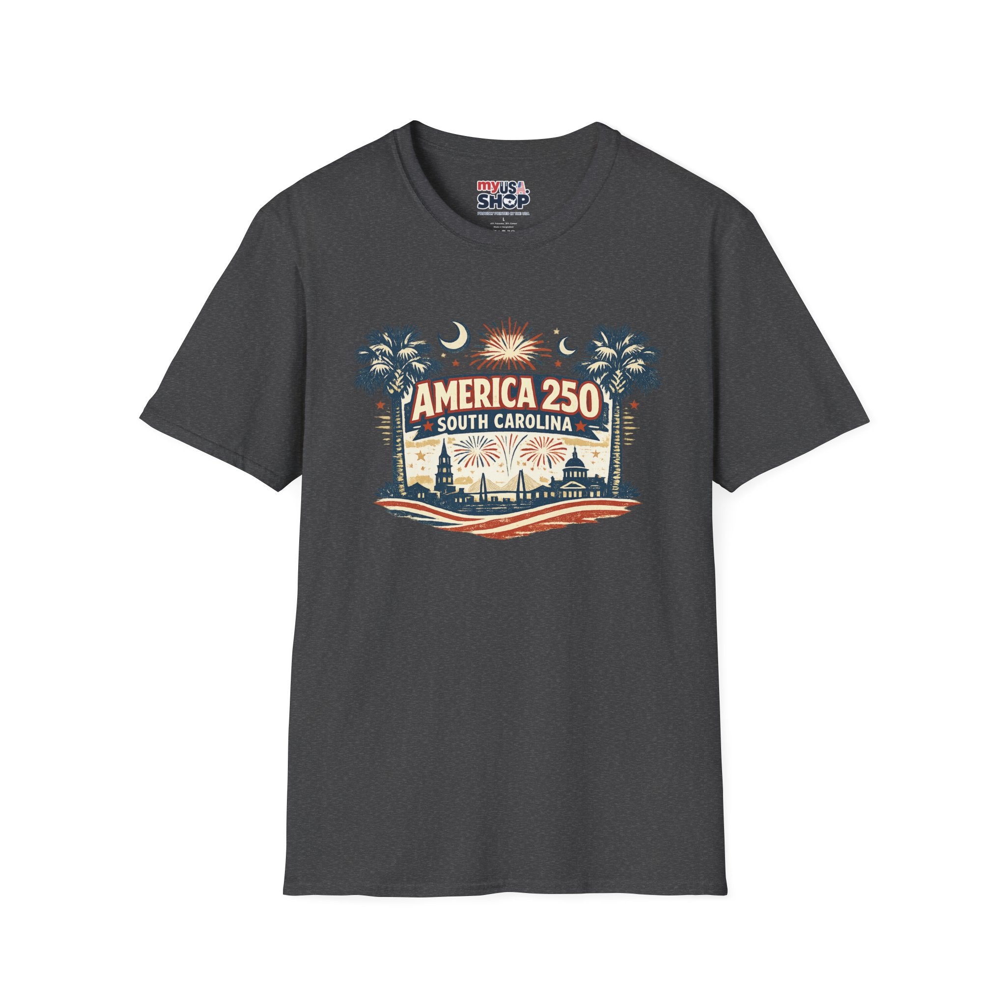 America 250 South Carolina T-Shirt — Palmetto Fireworks Celebration Tee