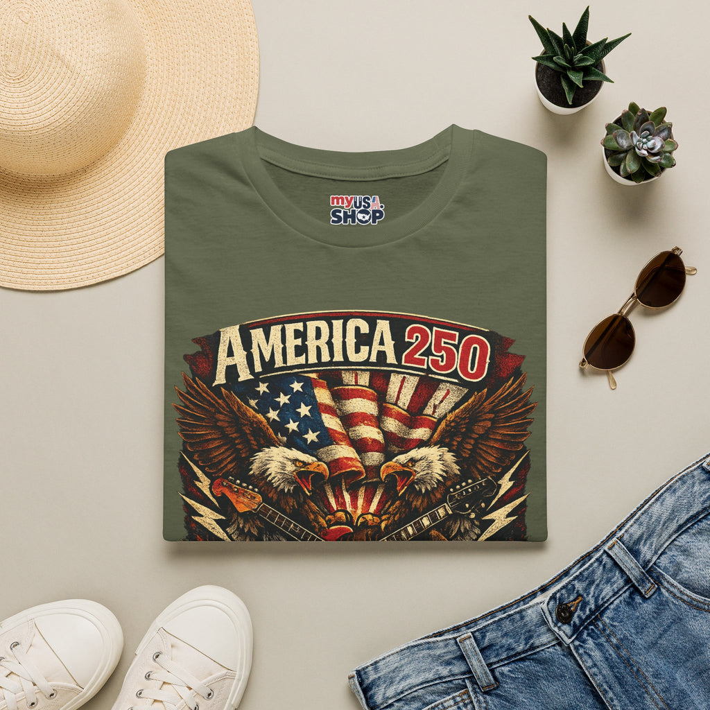 America 250 Tennessee Shirt — Tennessee Strong Patriotic Music Graphic Tee