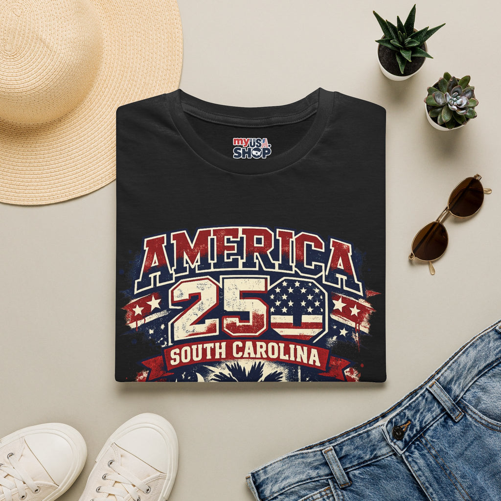 America 250 South Carolina T‑Shirt — Patriotic 250th Anniversary USA Graphic Tee