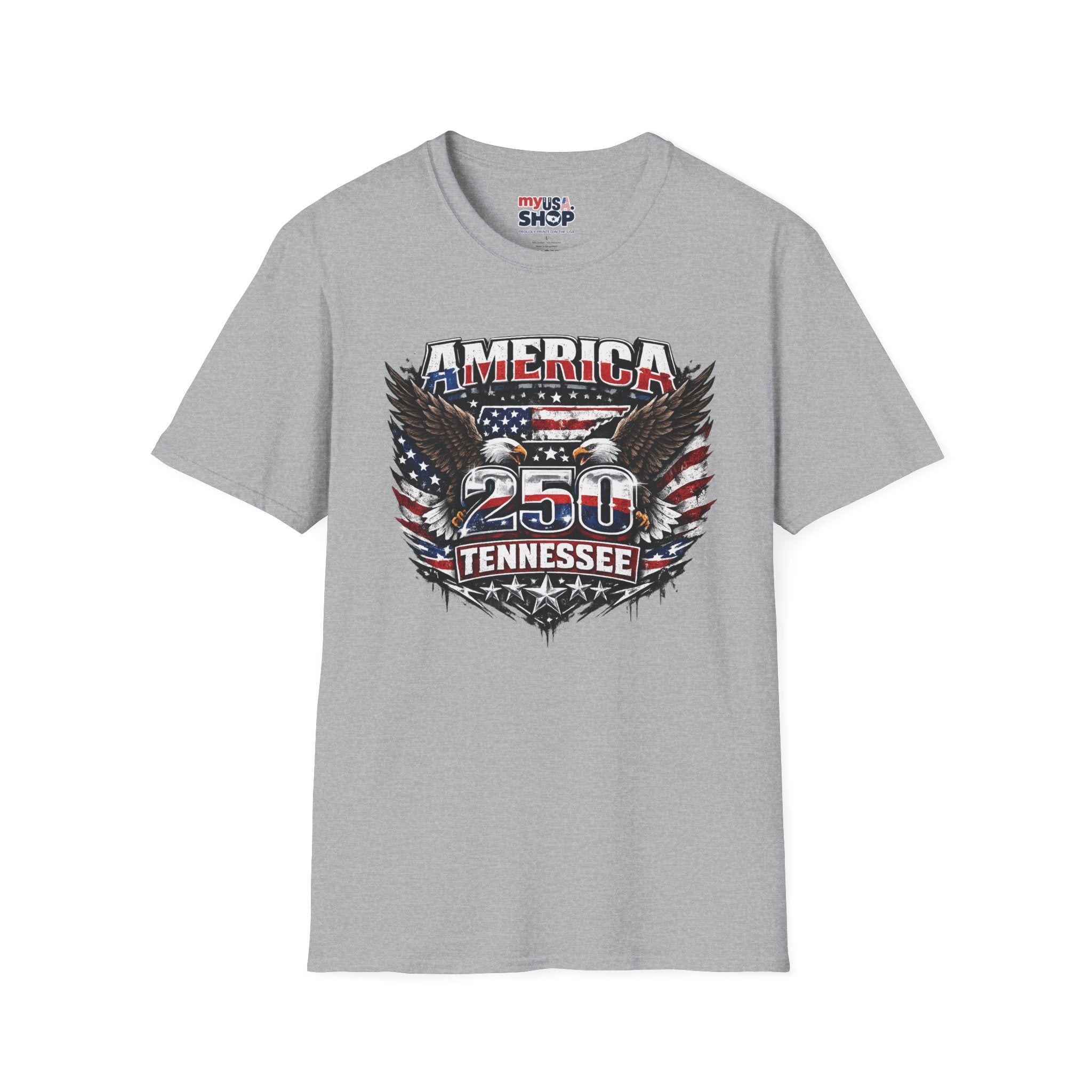 America 250 Tennessee T-Shirt — Vintage Patriotic Eagle Graphic Tee
