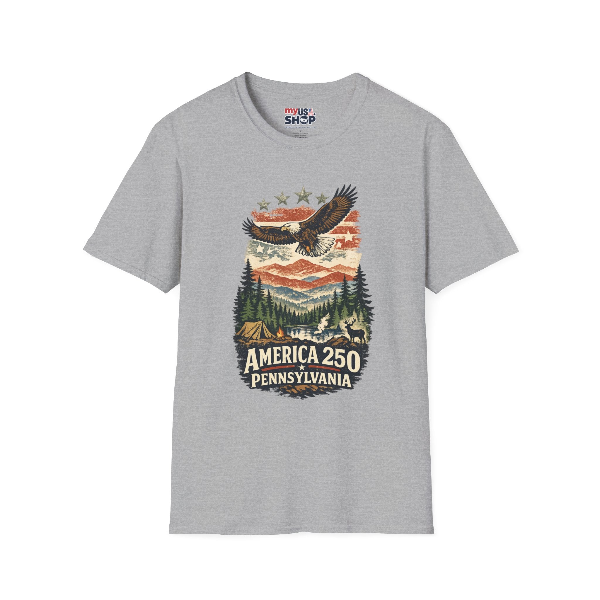 Pennsylvania America 250 Shirt — Wilderness Eagle Outdoor Graphic Tee