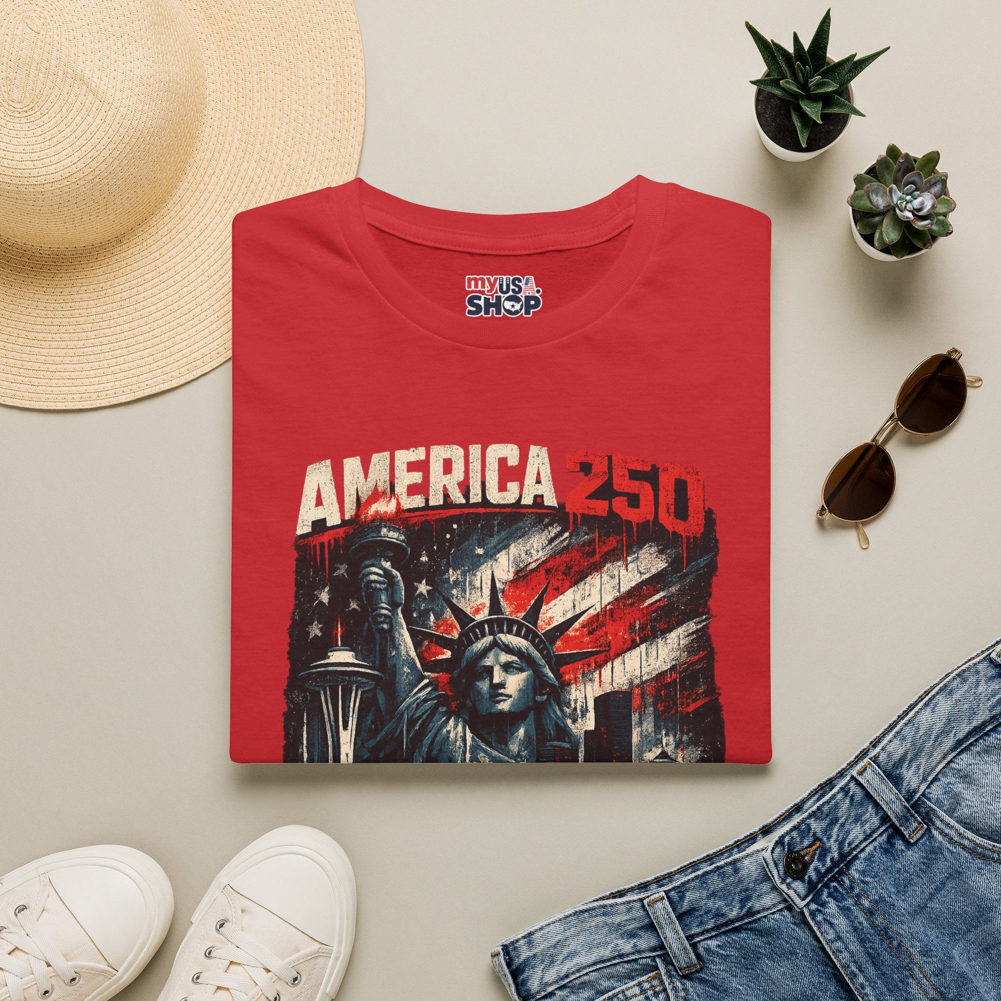 America 250 Statue of Liberty T-Shirt — Washington Strong Patriotic Tee