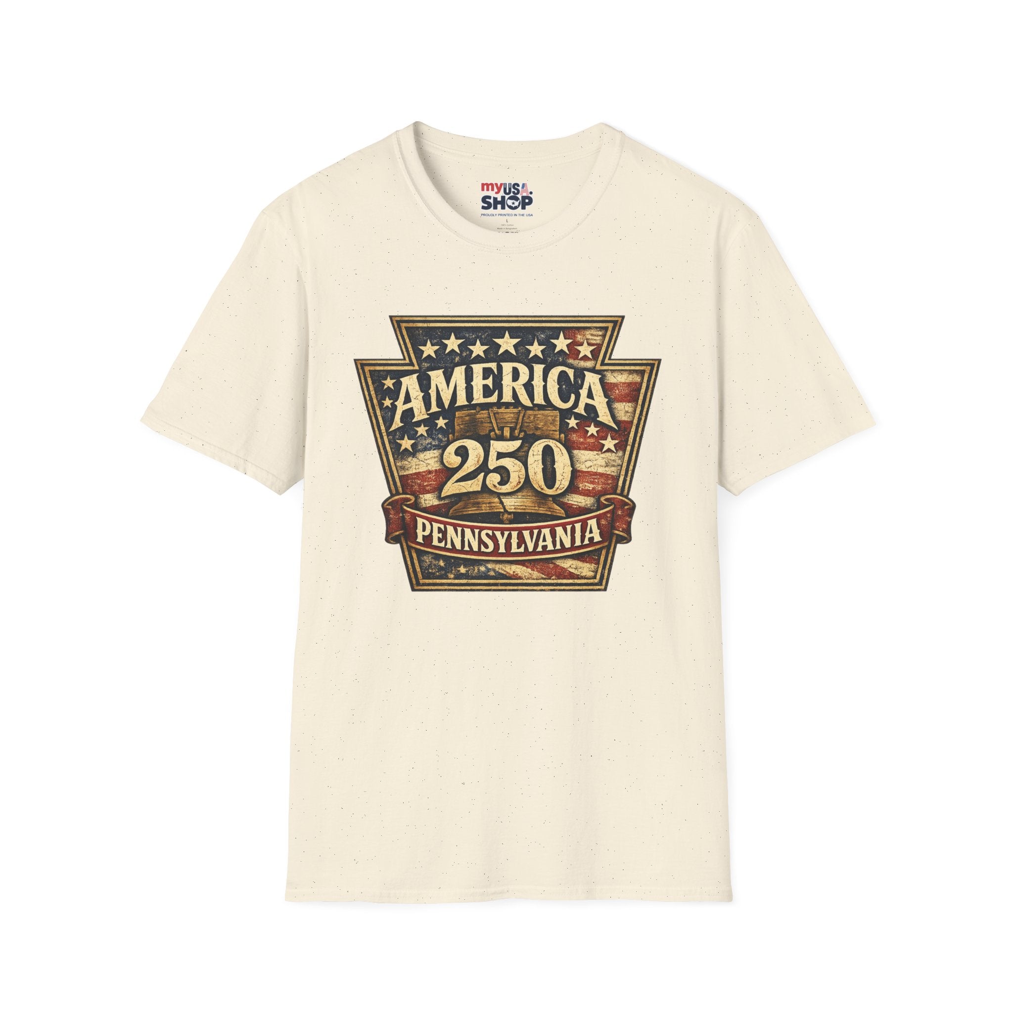 Pennsylvania America 250 Shirt — Keystone State Vintage Badge Graphic Tee
