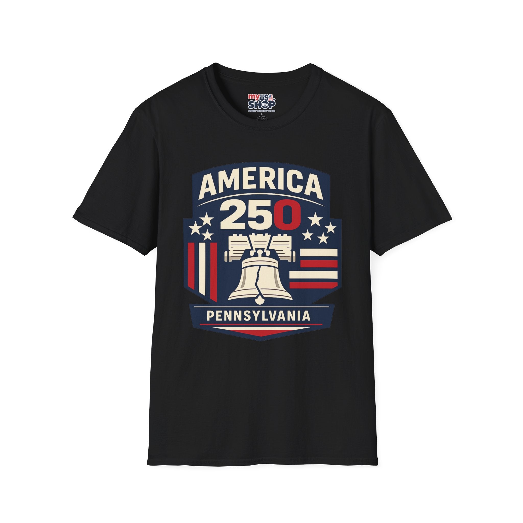 Pennsylvania America 250 Shirt — Modern Minimal Patriotic Badge Tee