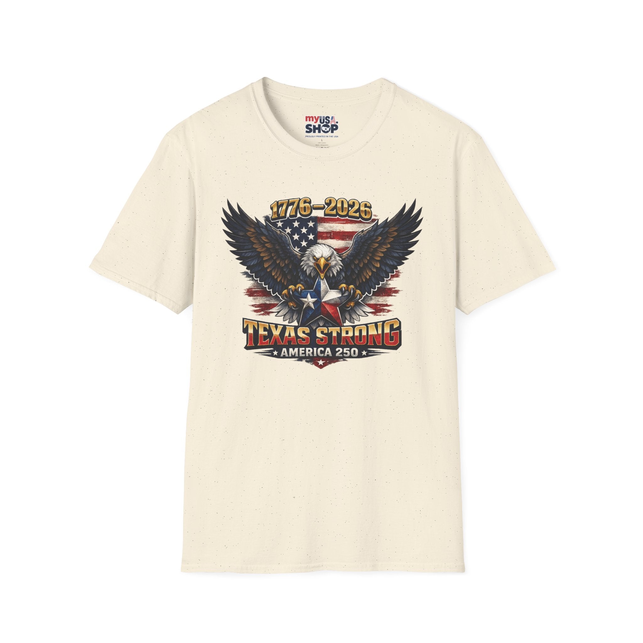America 250 Texas Shirt — Texas Strong Patriotic Eagle Graphic Tee