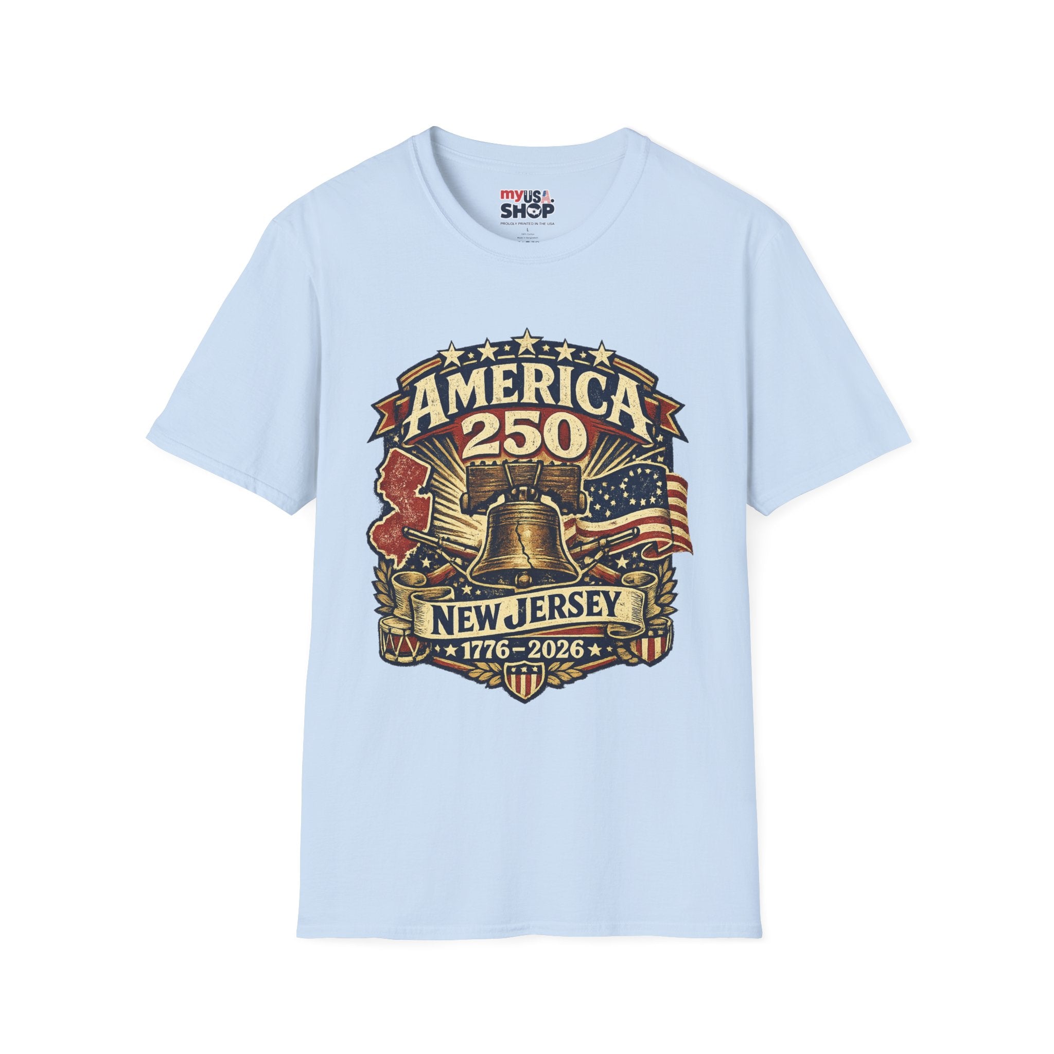 America 250 New Jersey Bicentennial Liberty Bell Tee