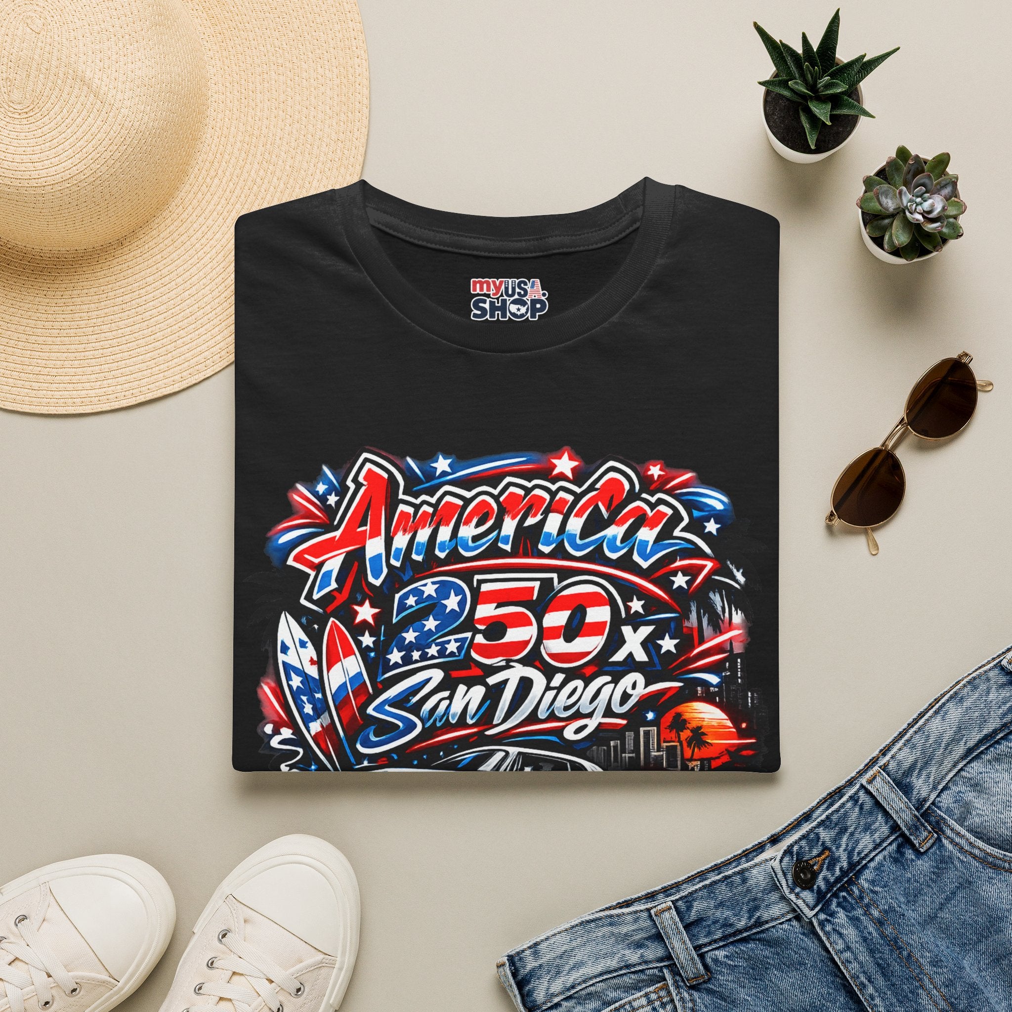 America 250 San Diego California Lowrider Tee