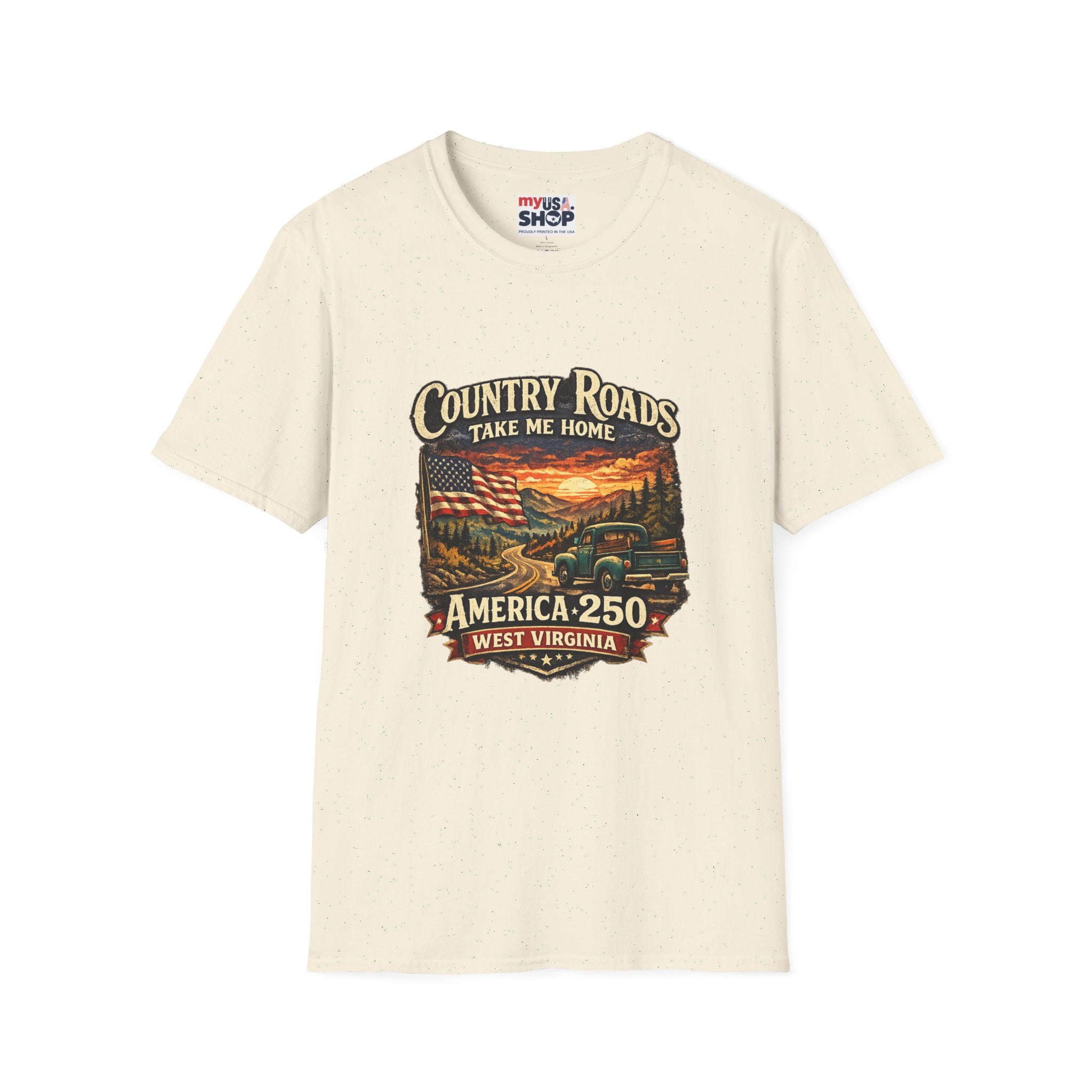 America 250 T-Shirt — "Take Me Home" West Virginia Scenic Graphic Tee