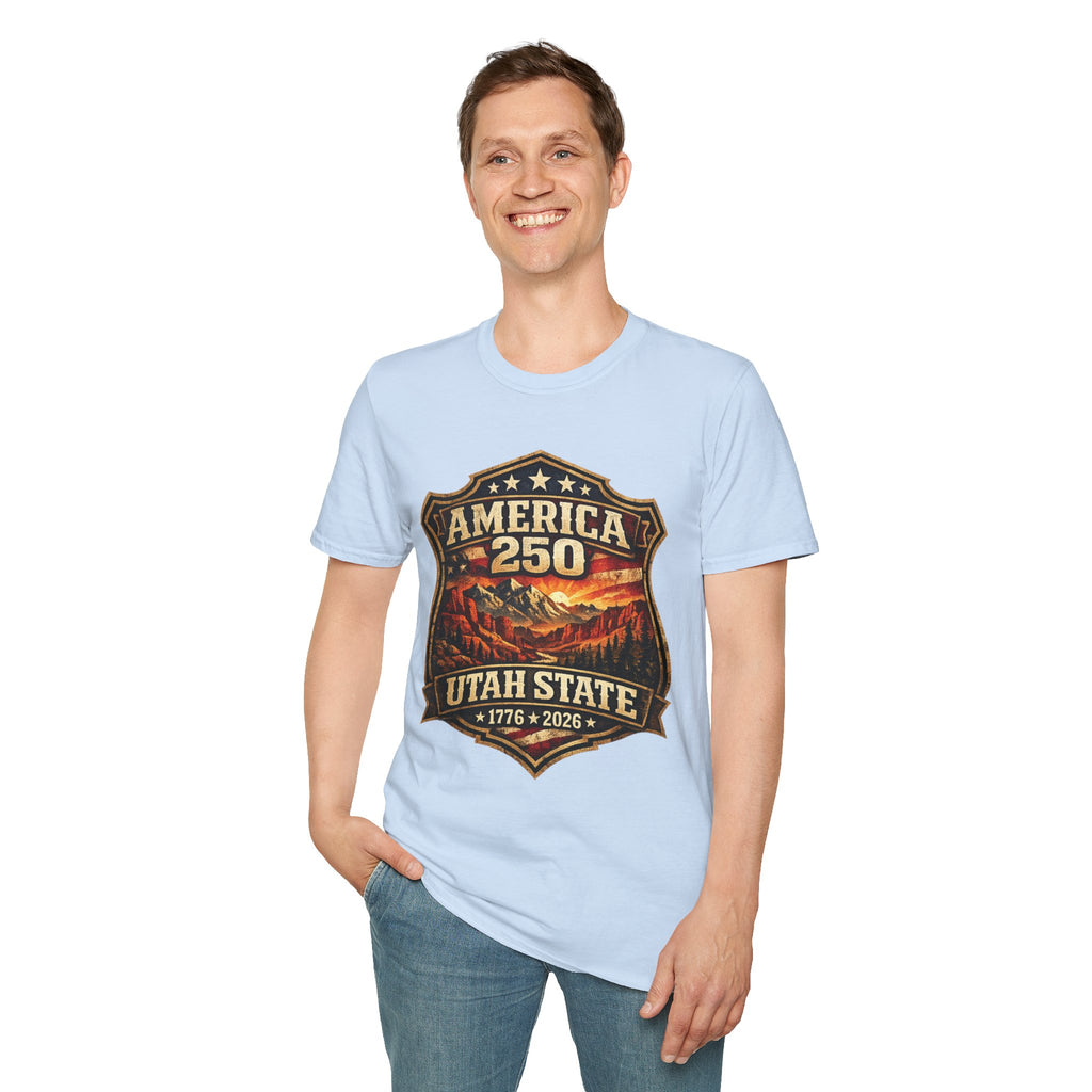 America 250 Utah State Shirt — Vintage Canyon Heritage Tee