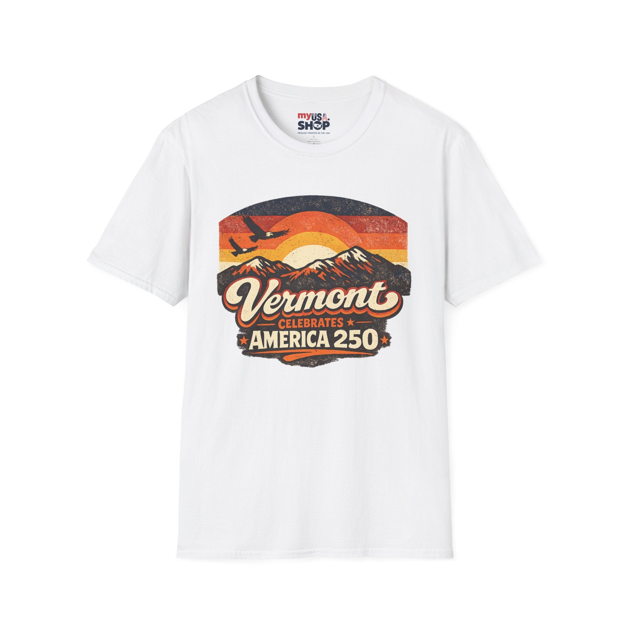 America 250 – Vermont Eagle Mountain Sunset Vintage Tee Design