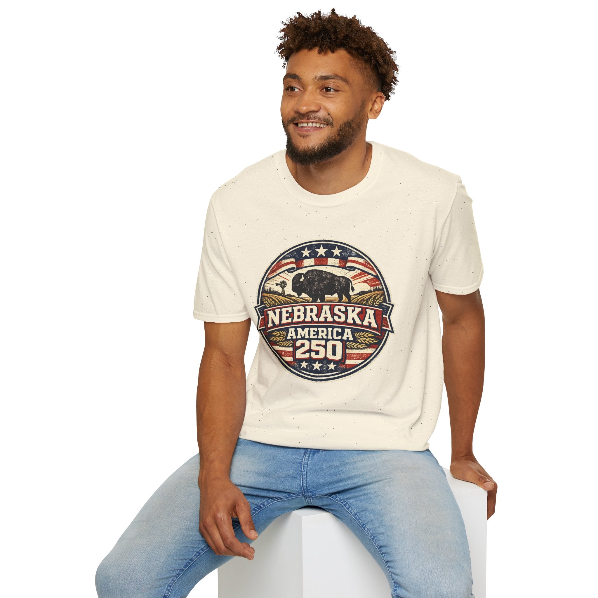 Nebraska Buffalo Retro T-Shirt — America 250 Vintage State Pride Tee