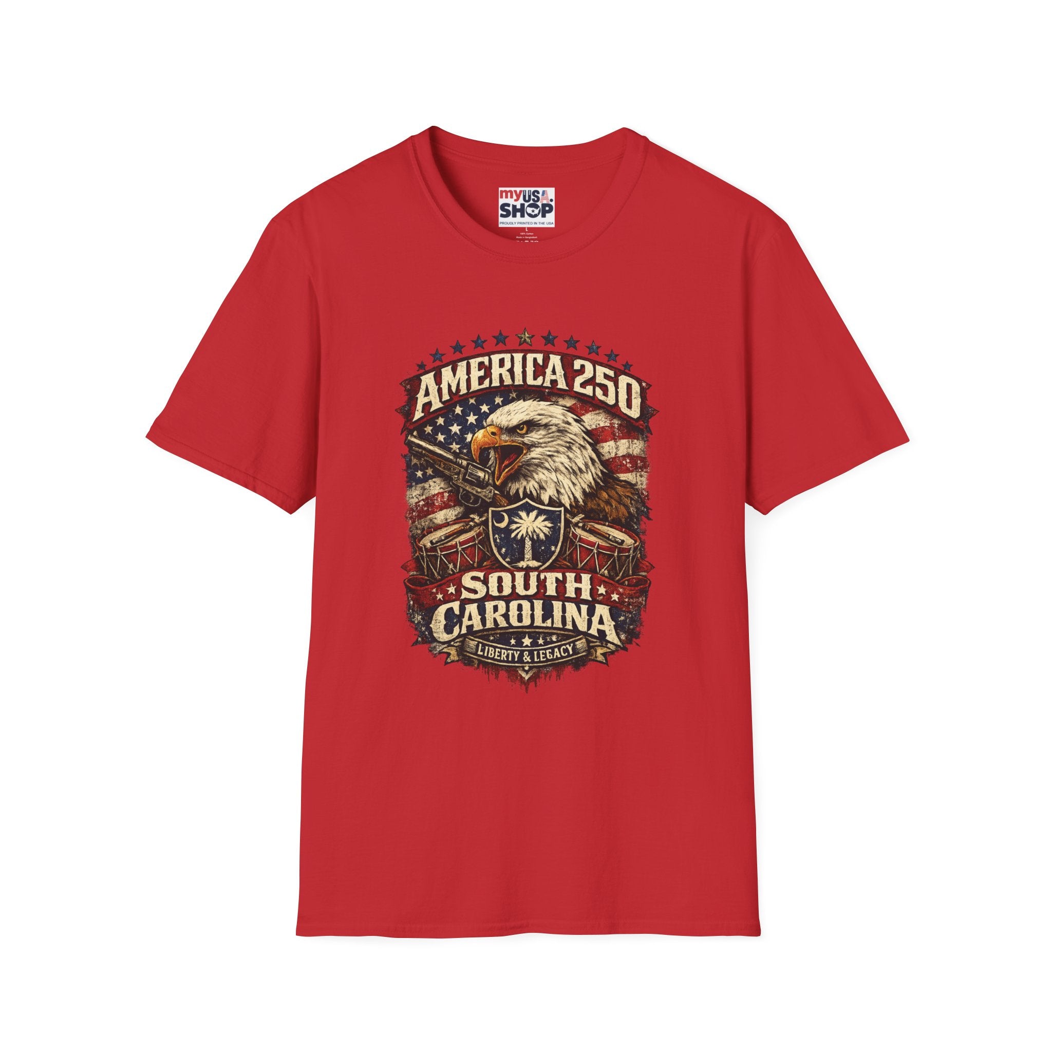 T-Shirt — America 250 South Carolina Vintage Eagle Patriotic Tee