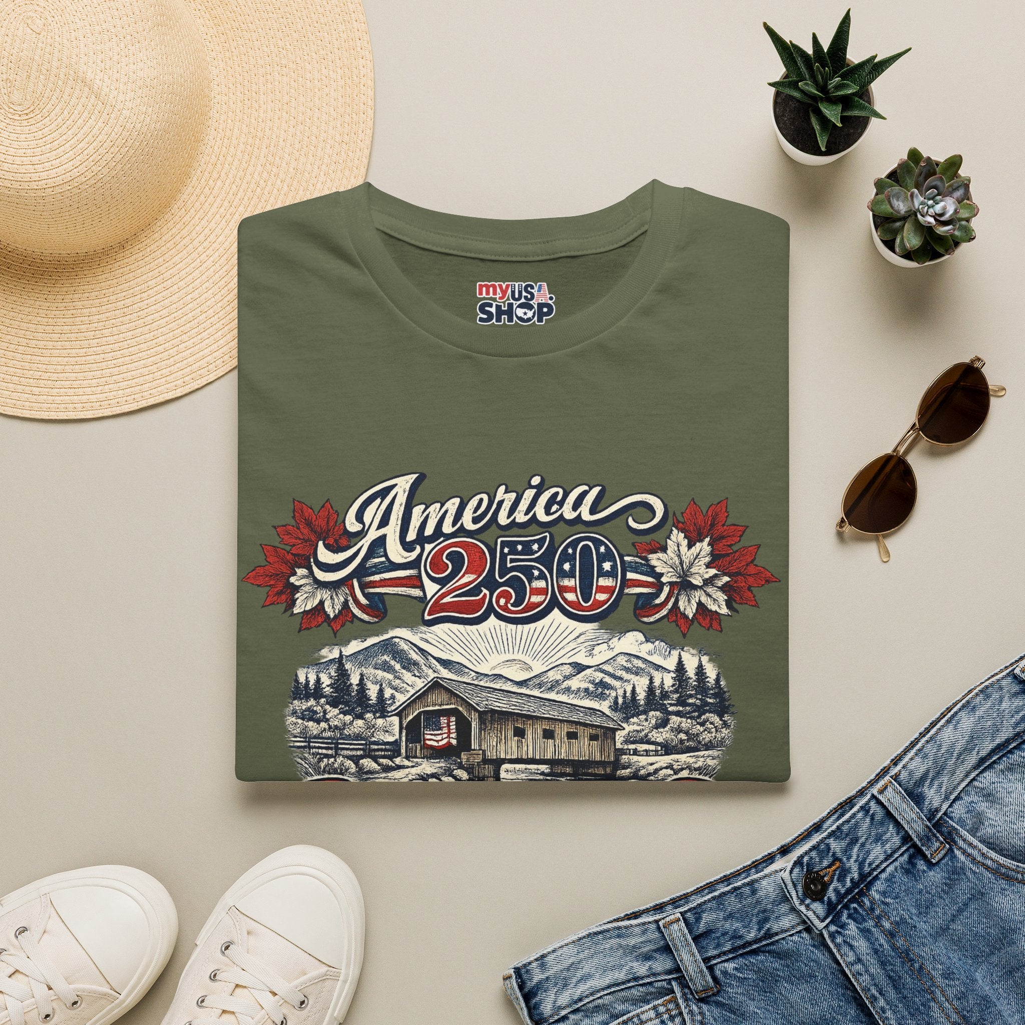 America 250 – Vermont 250 Years of American Spirit Vintage Tee Design