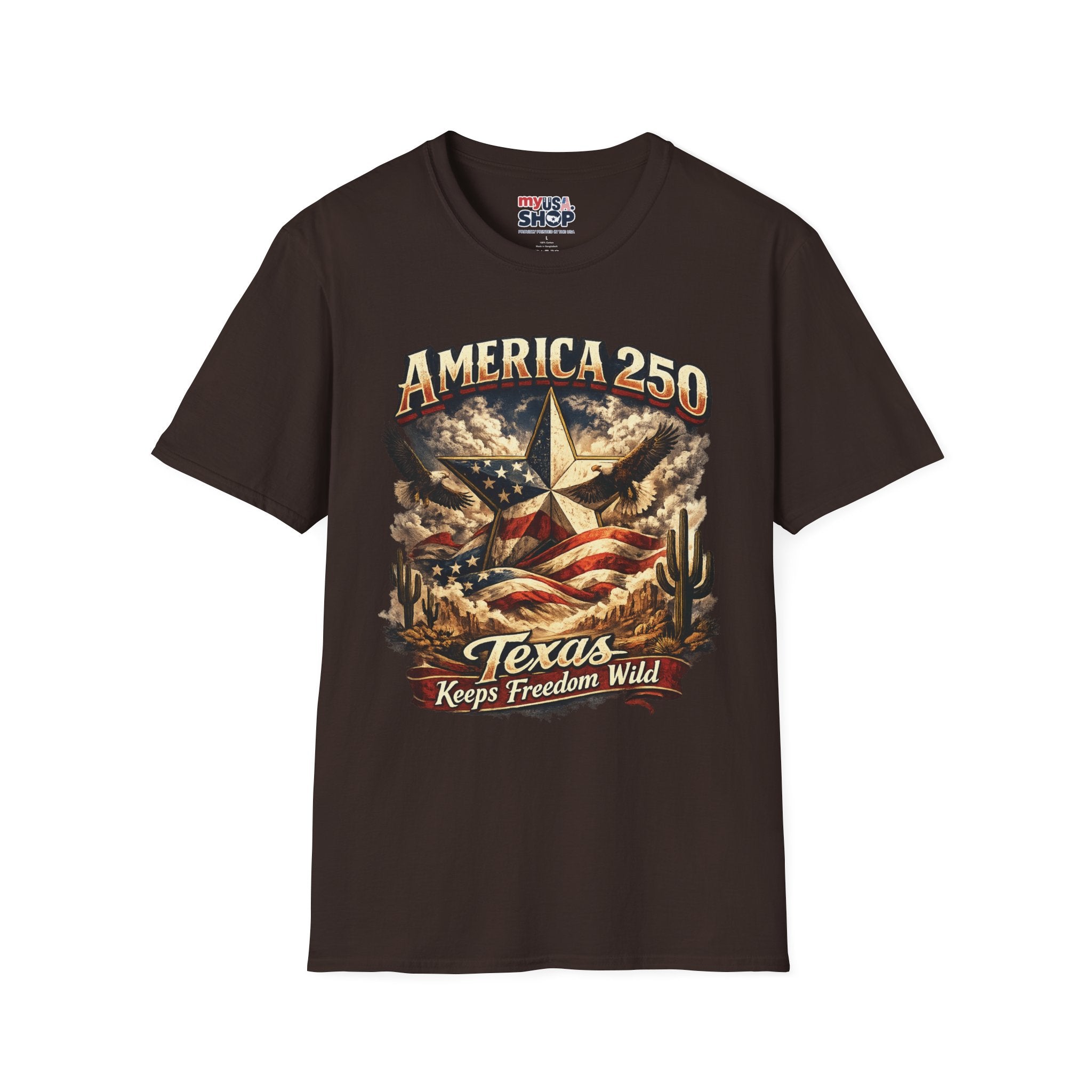America 250 Texas Shirt — Texas Keeps Freedom Wild Patriotic Tee