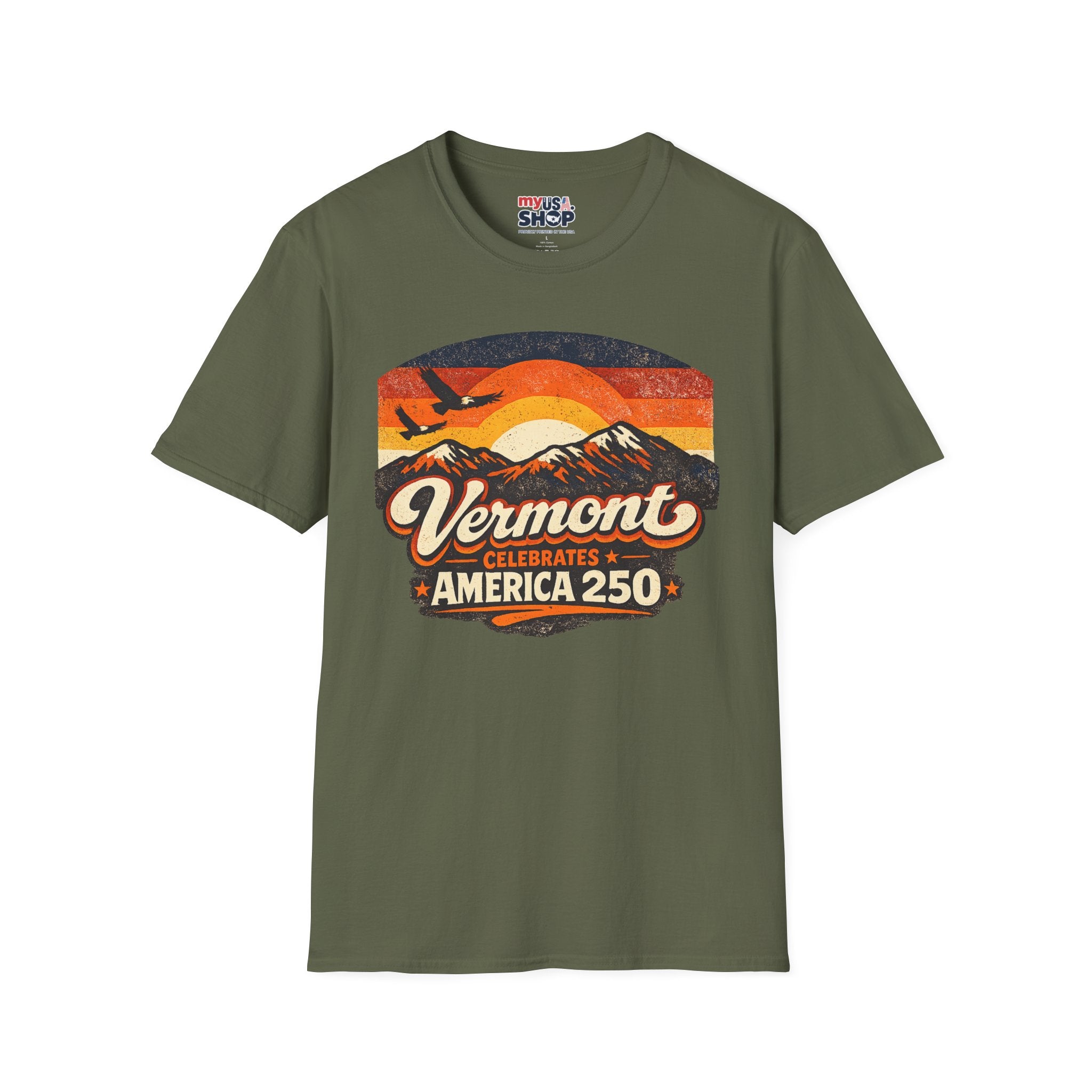 America 250 Vermont Sunset T-Shirt – Vintage Mountains