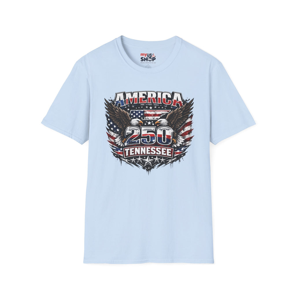 America 250 Tennessee T-Shirt — Vintage Patriotic Eagle Graphic Tee