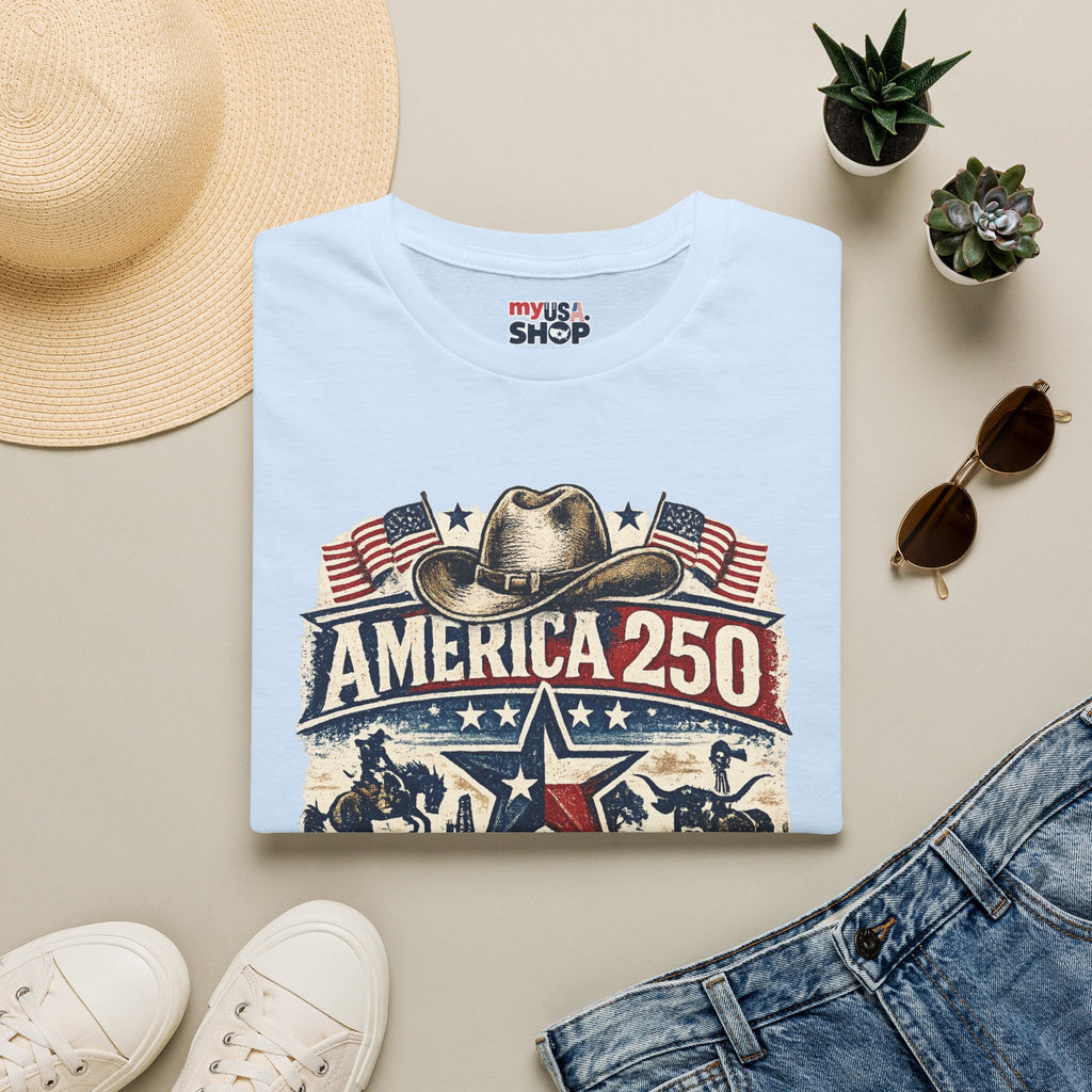 America 250 Texas T-Shirt — Western Heritage Graphic Tee