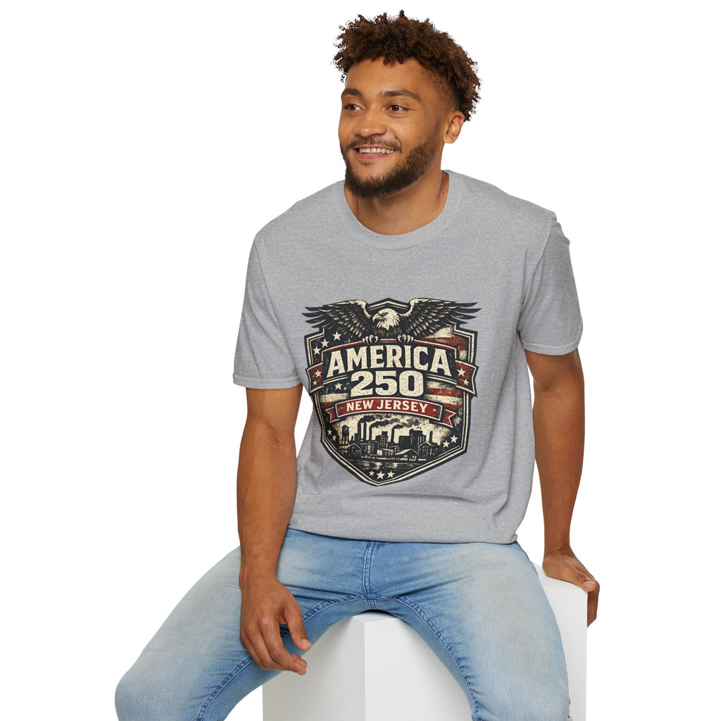 America 250 New Jersey — Vintage Eagle Patriotic