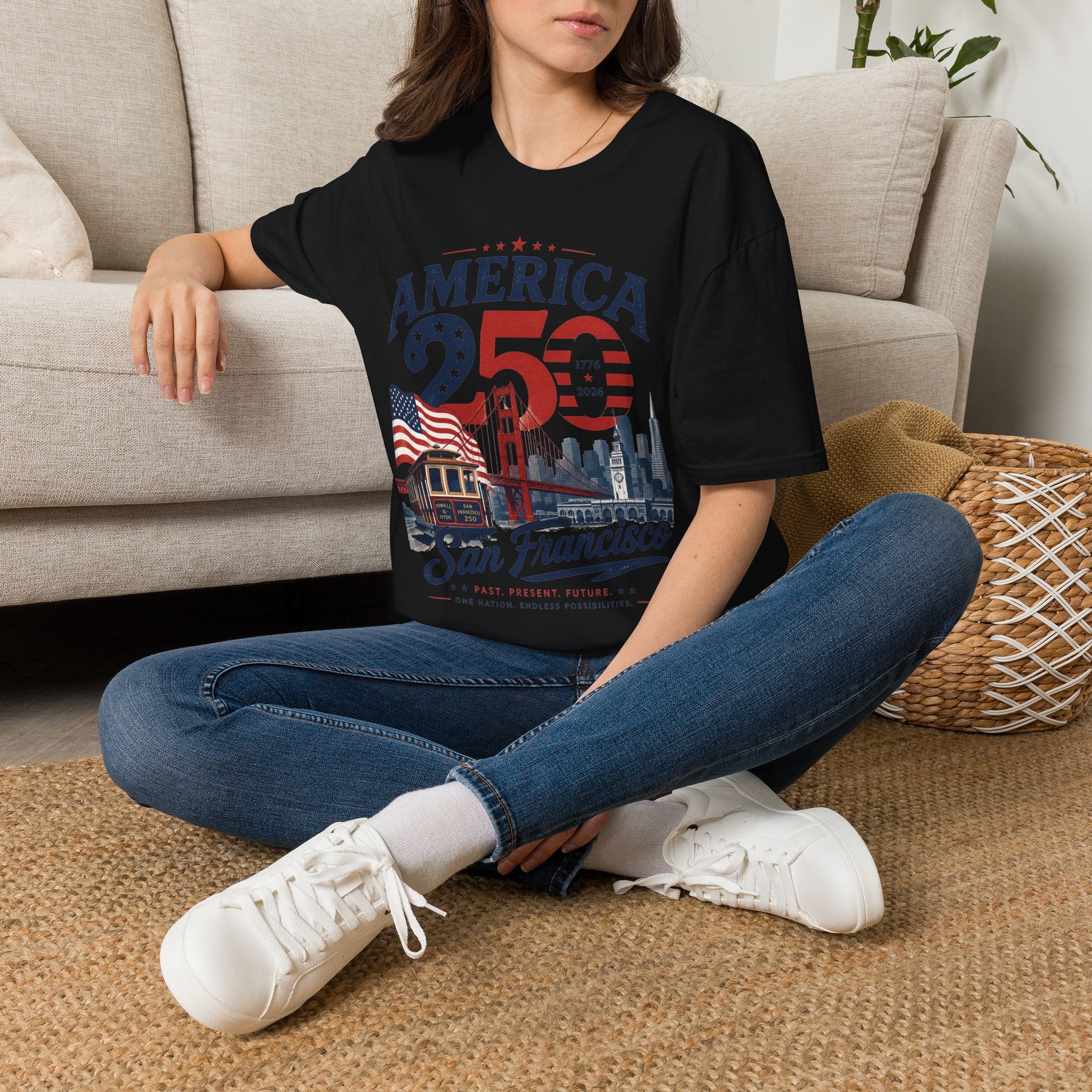 America 250 San Francisco T-Shirt — 1776–2026 Bicentennial Celebration Tee