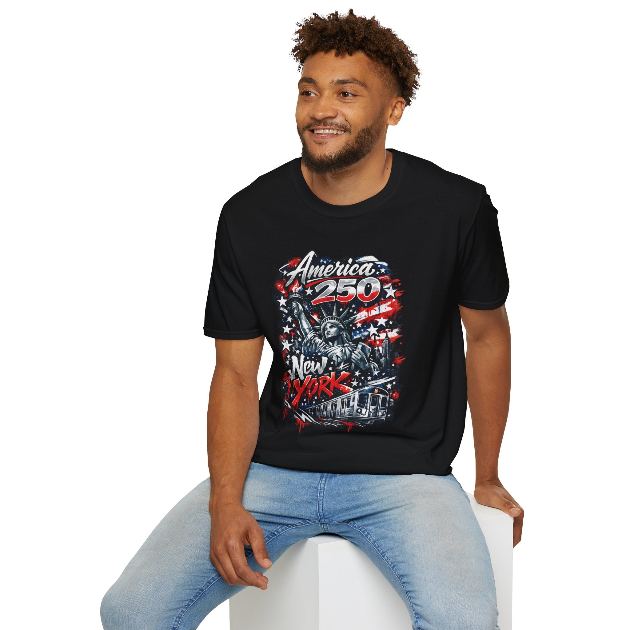 America 250 Statue of Liberty T-Shirt — Patriotic New York 250th Anniversary Tee
