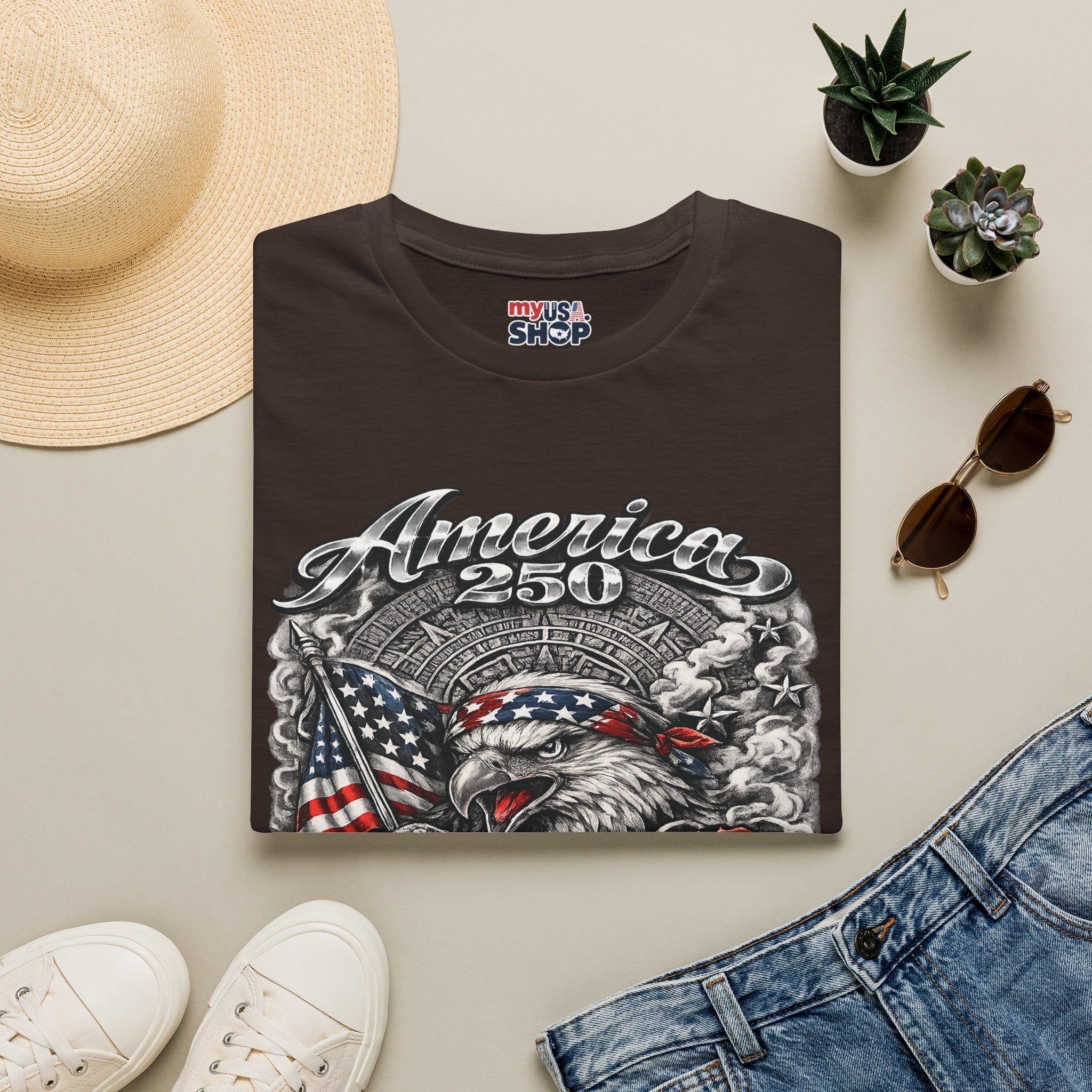 America 250 Eagle Flag — Born & Proud Patriotic