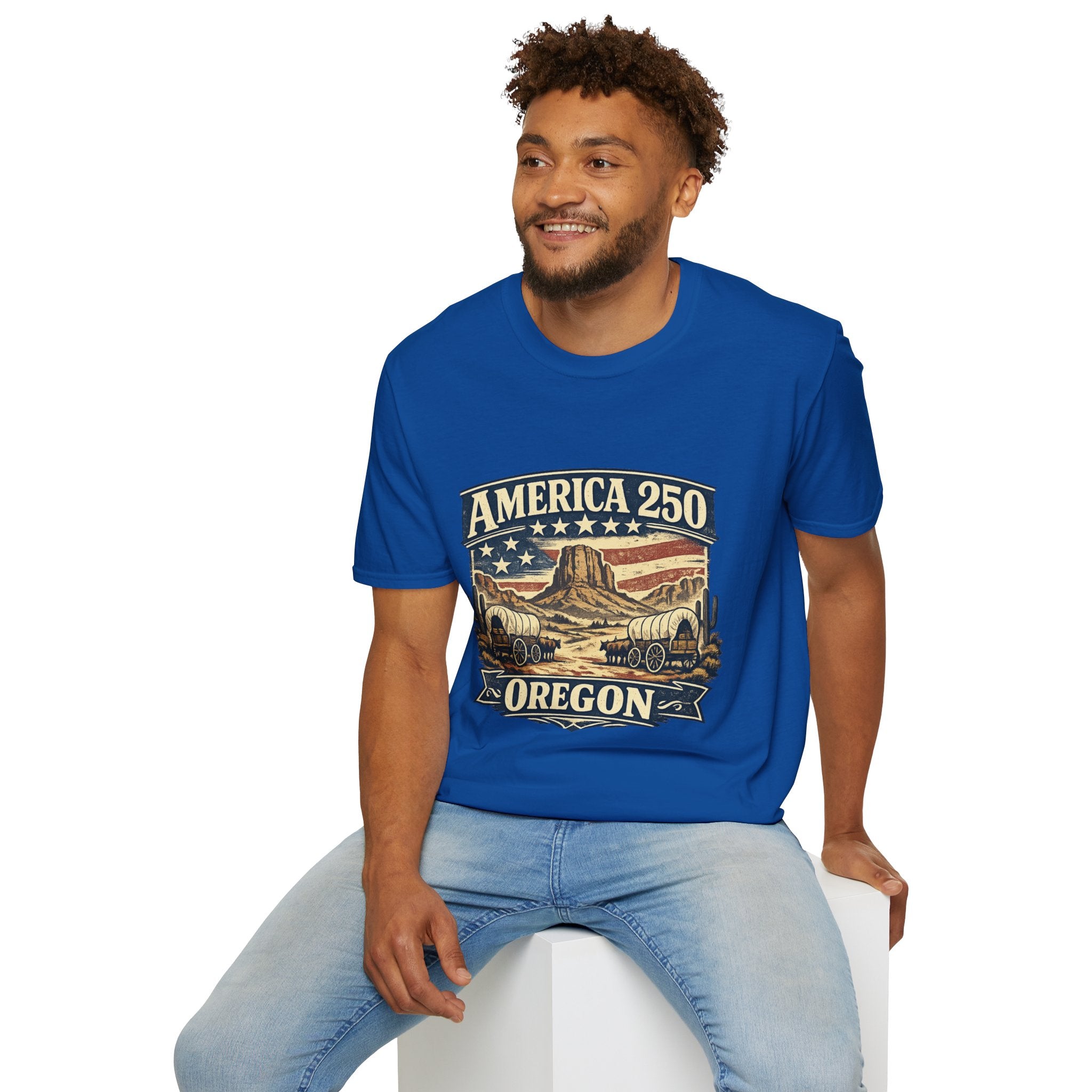 America 250 Shirt — Oregon Western Pioneer Trail Graphic Tee