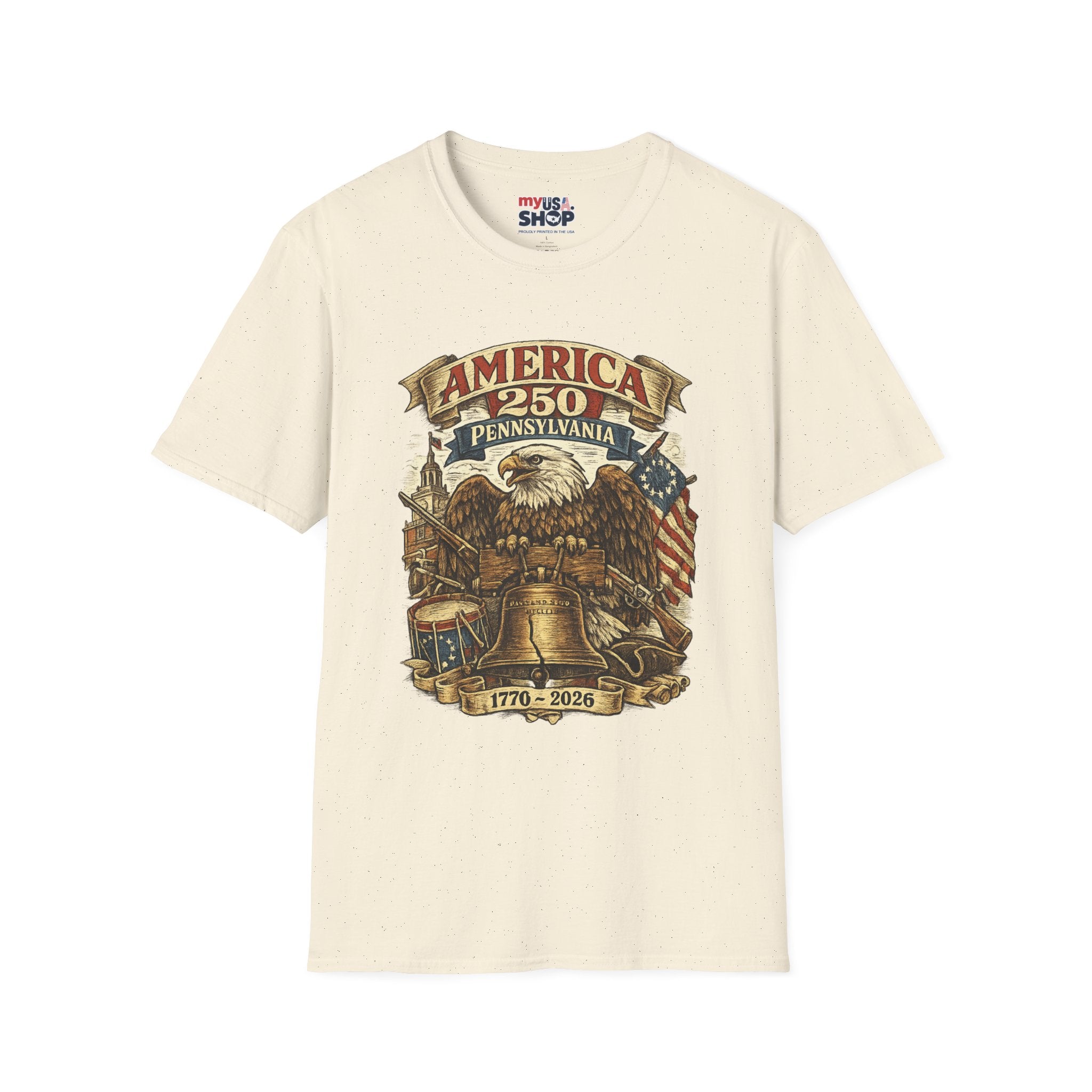 Pennsylvania America 250 Shirt — Colonial Eagle Heritage Graphic Tee