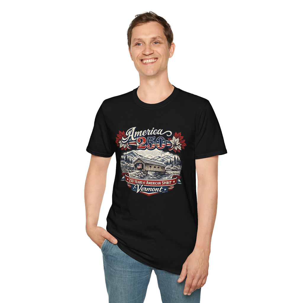 America 250 – Vermont 250 Years of American Spirit Vintage Tee Design