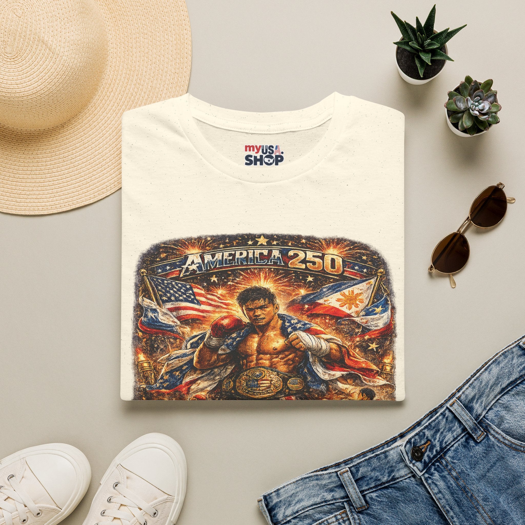 Filipino Pride 'Pinoy Heart' Graphic — America 250 Patriotic Design