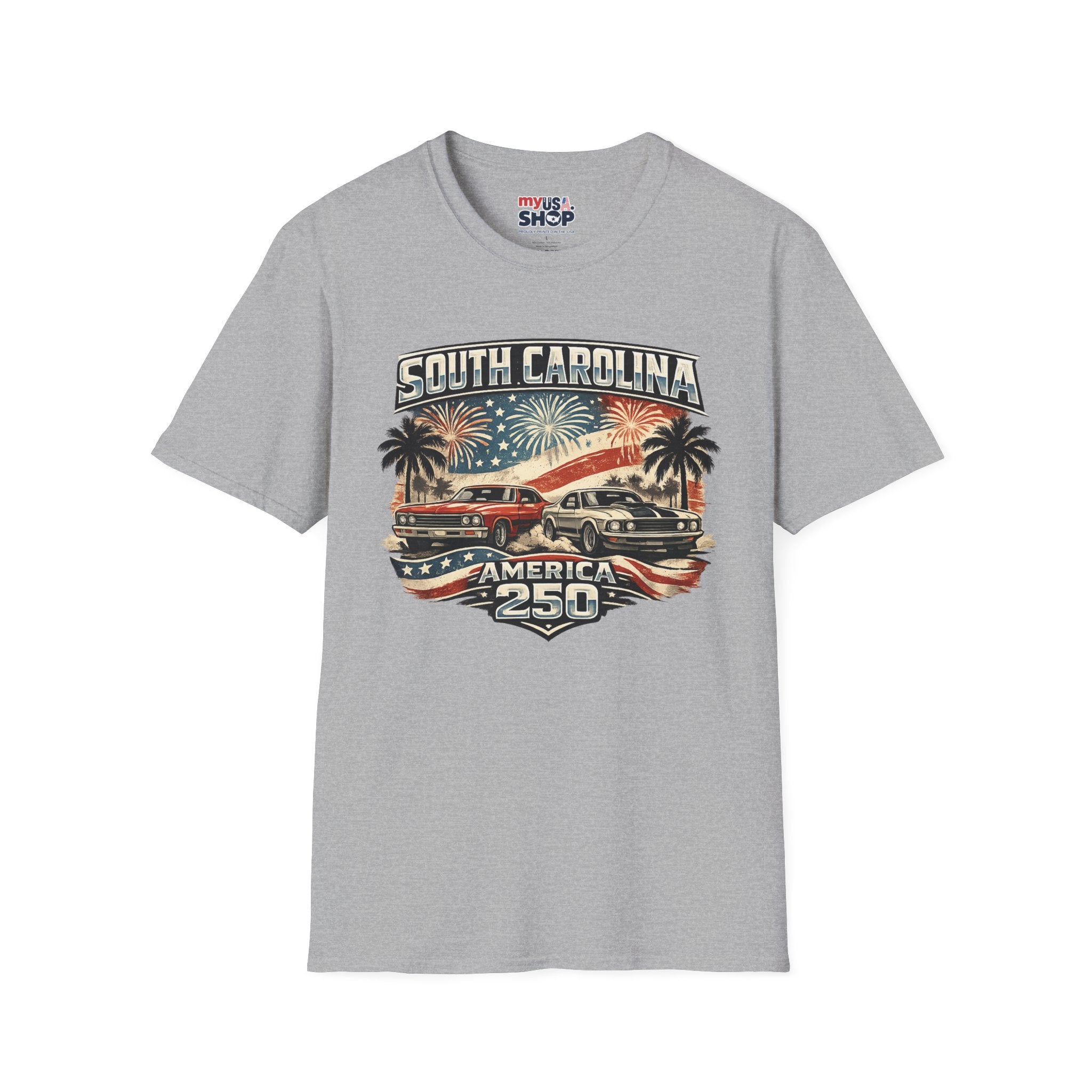 America 250 South Carolina Retro Fireworks T-Shirt
