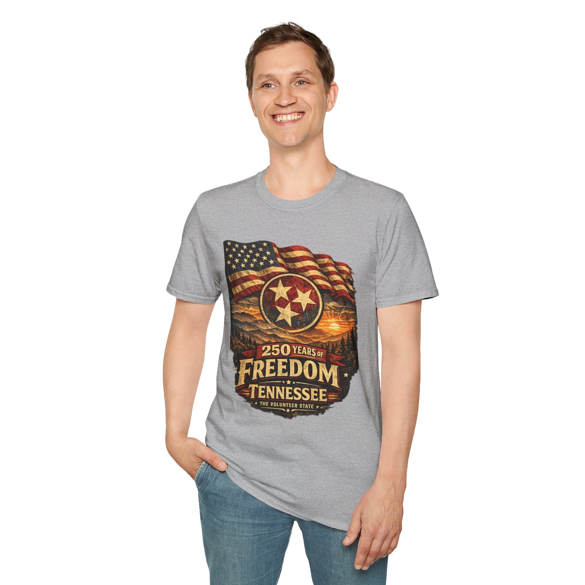 America 250 Tennessee T-Shirt — 250 Years of Freedom Patriotic Graphic Tee