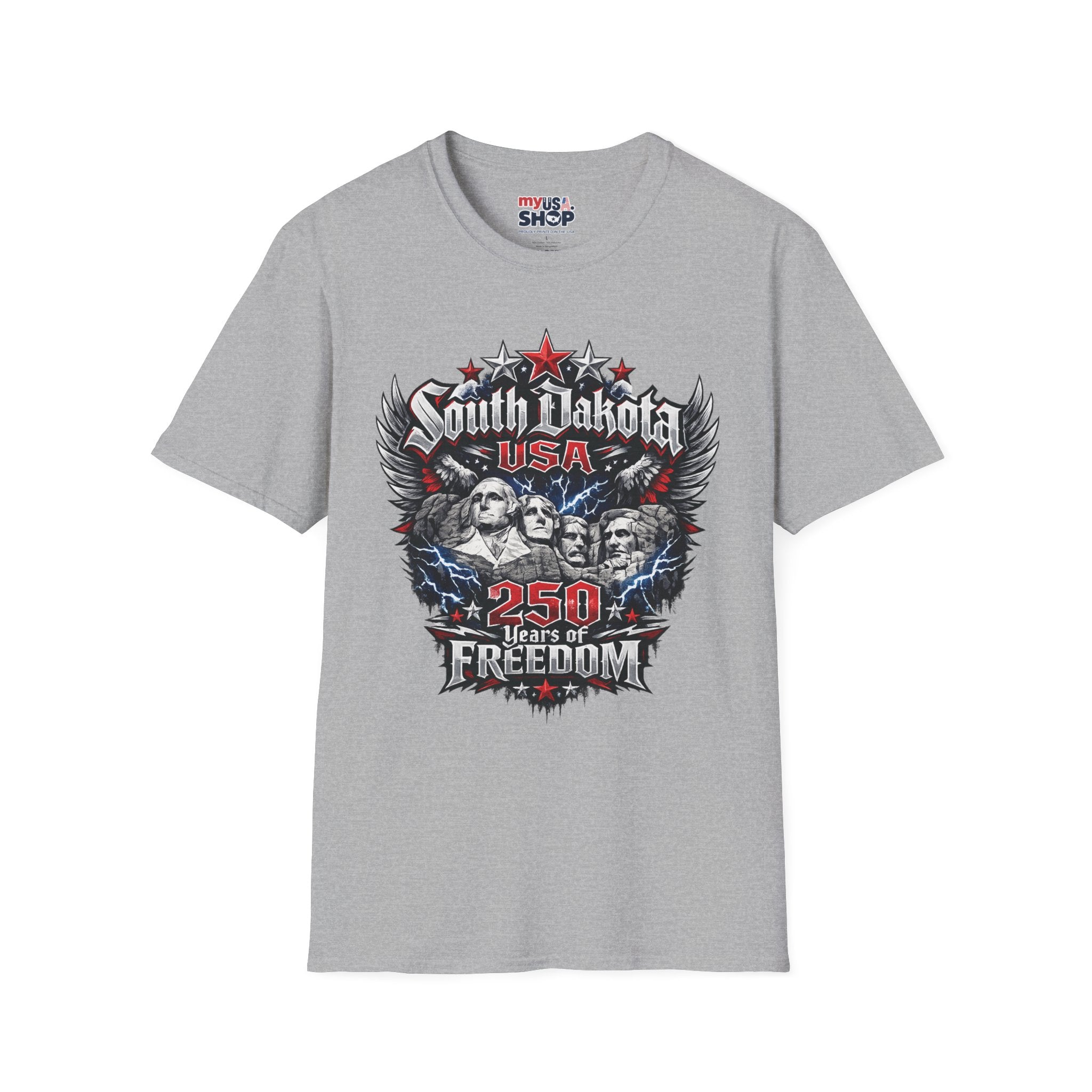 America 250 South Dakota Shirt — Freedom Anniversary Patriotic Graphic Tee