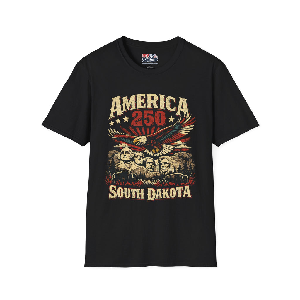America 250 South Dakota Shirt — Vintage Eagle Freedom Graphic Tee