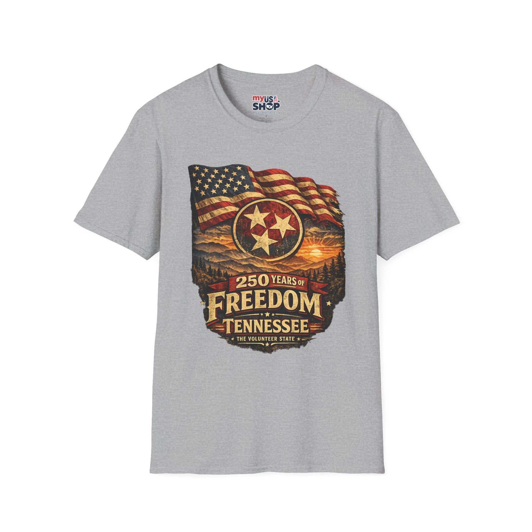 America 250 Tennessee T-Shirt — 250 Years of Freedom Patriotic Graphic Tee